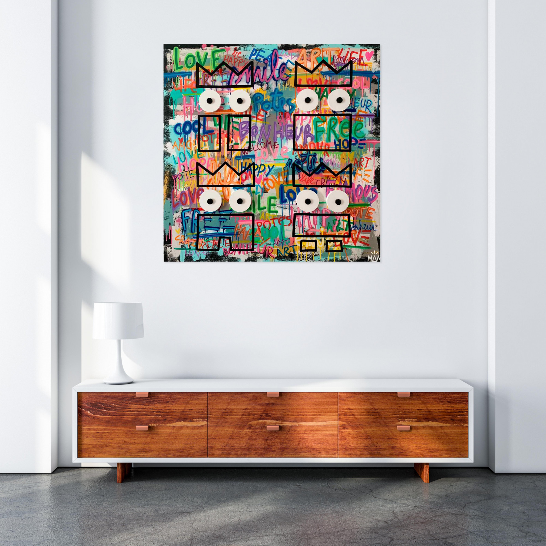 Mam, Les 4 Potos, peinture - Galerie de vente et d’achat d’art contemporain en ligne Artalistic