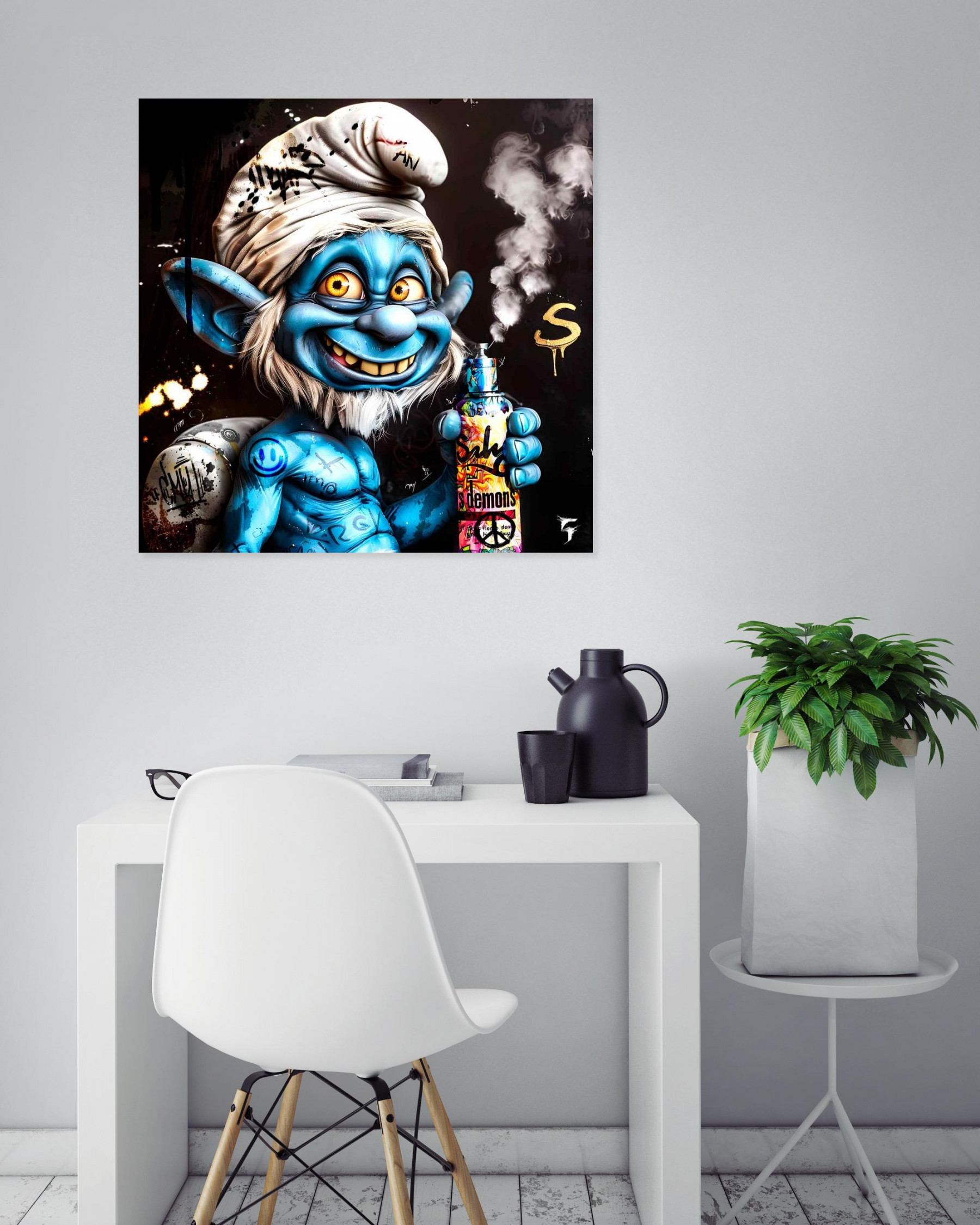 Chroma, Schtroumpf Street Art, edition - Galerie de vente et d’achat d’art contemporain en ligne Artalistic