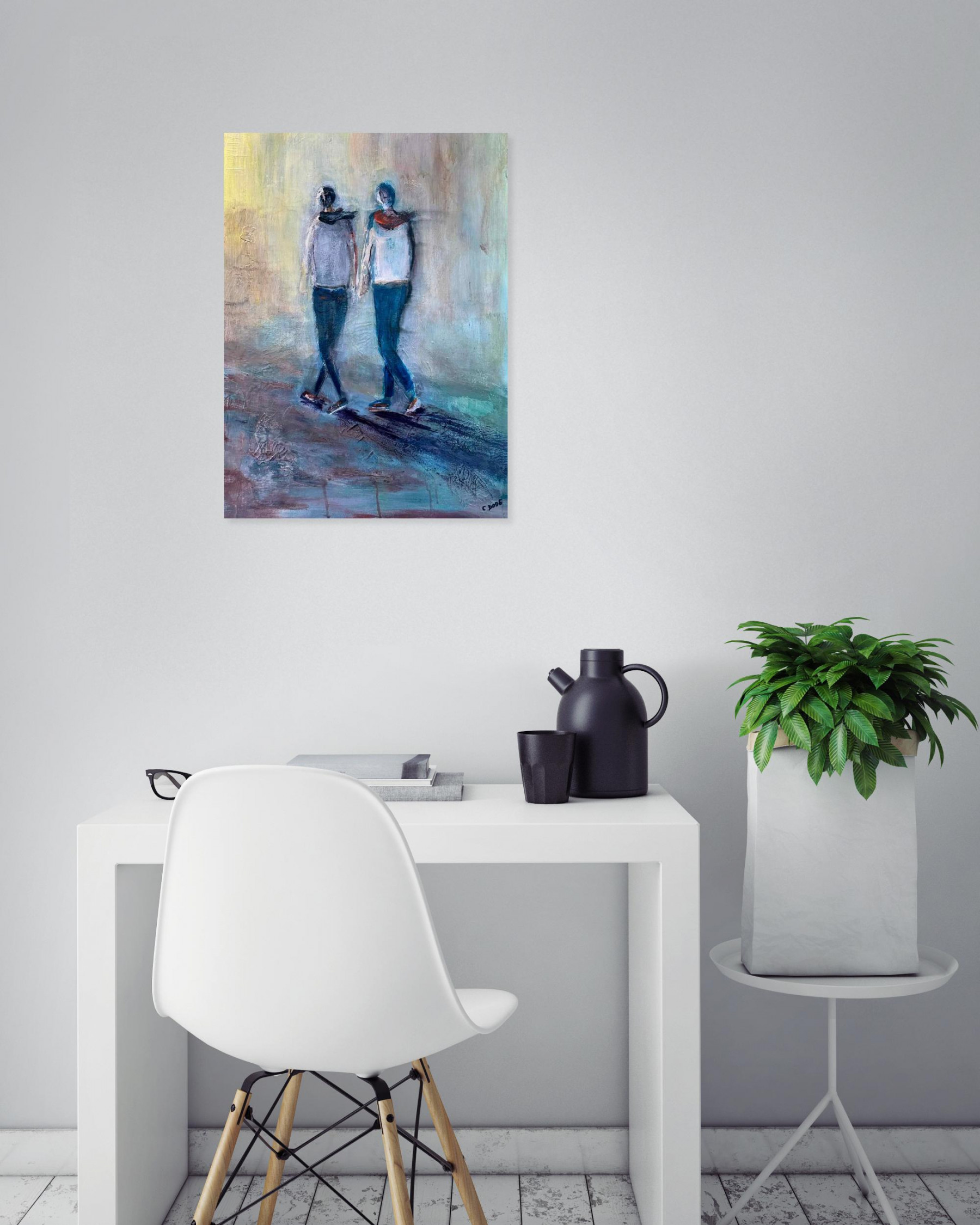 Cathy Dode, La balade, peinture - Galerie de vente et d’achat d’art contemporain en ligne Artalistic
