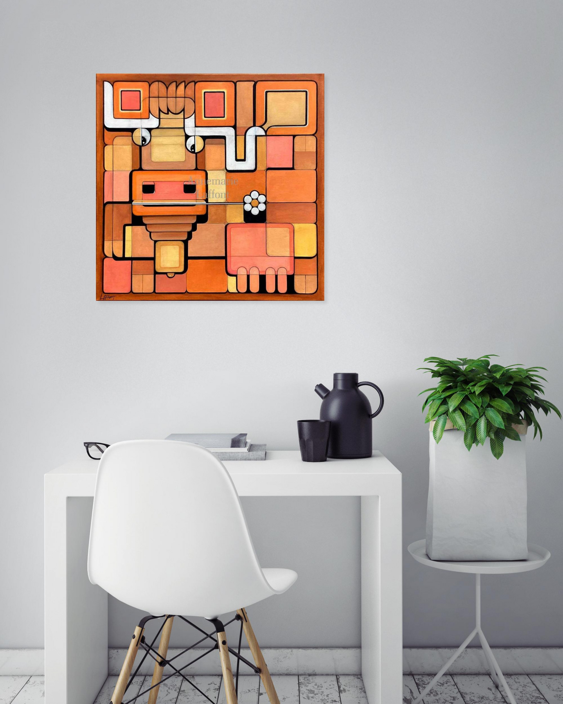Annemarie Laffont, Vintage Marguerite, peinture - Galerie de vente et d’achat d’art contemporain en ligne Artalistic
