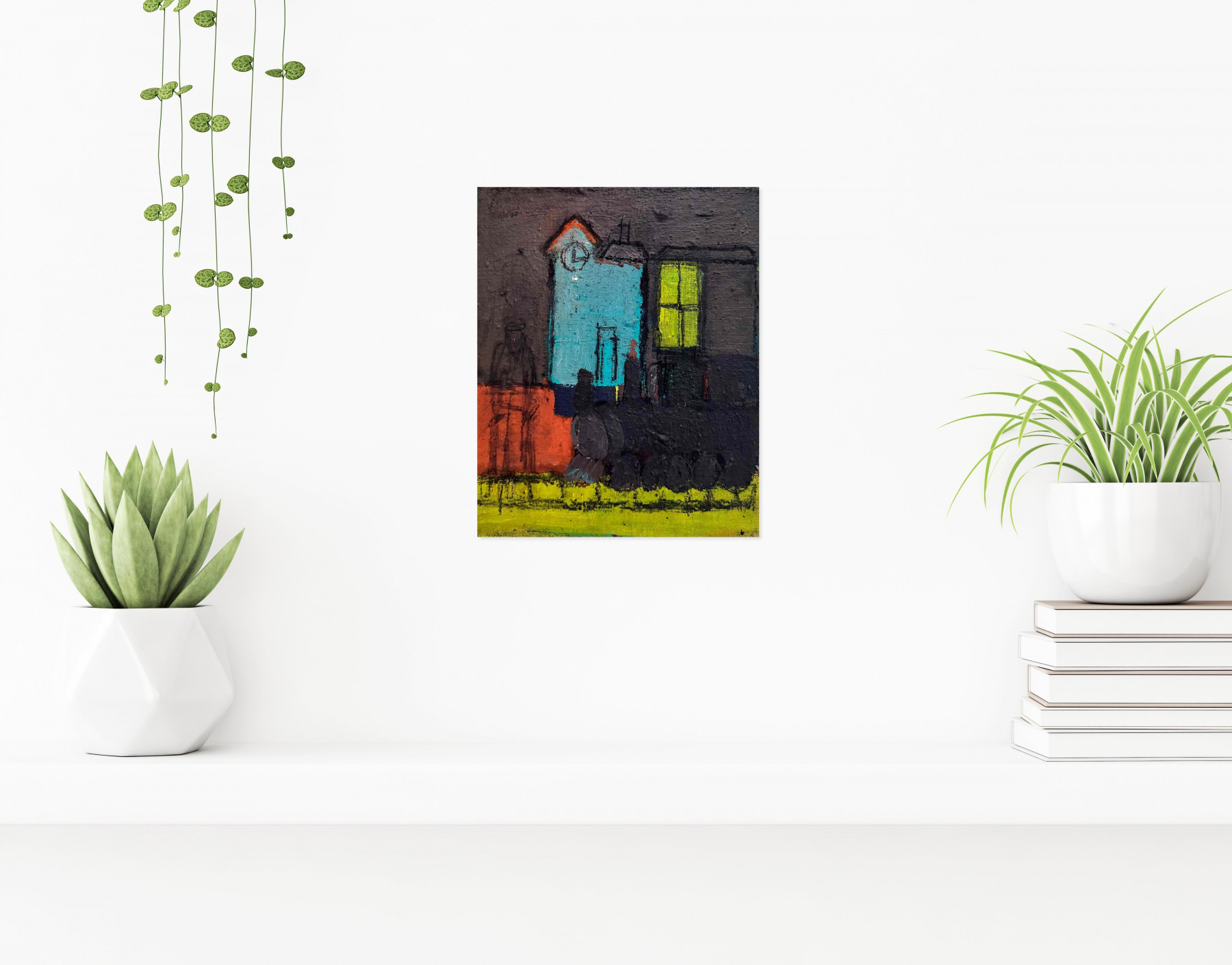Catherine Bell, Le train, peinture - Galerie de vente et d’achat d’art contemporain en ligne Artalistic