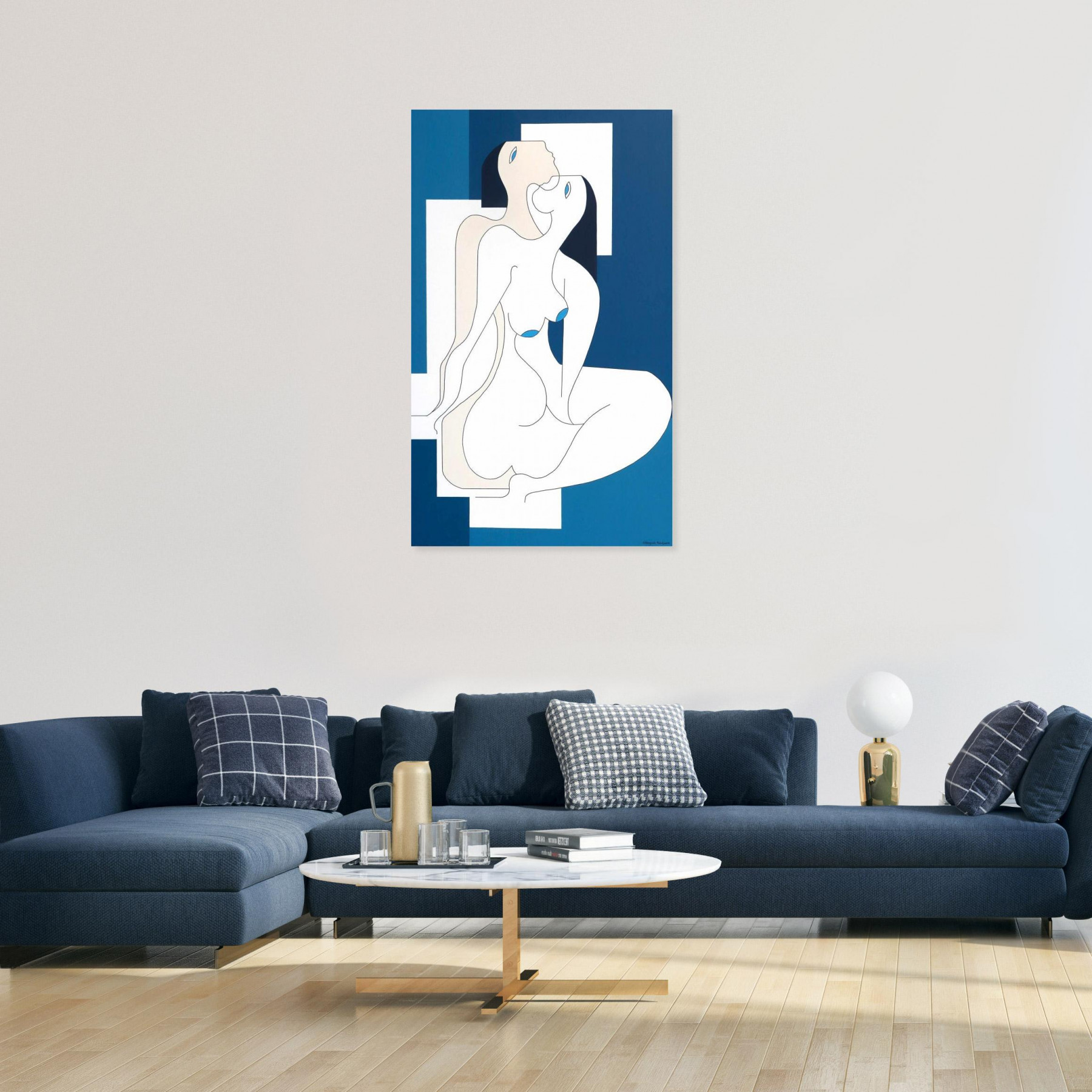 Hildegarde Handsaeme, Relaxing blues, painting - Artalistic online contemporary art buying and selling gallery