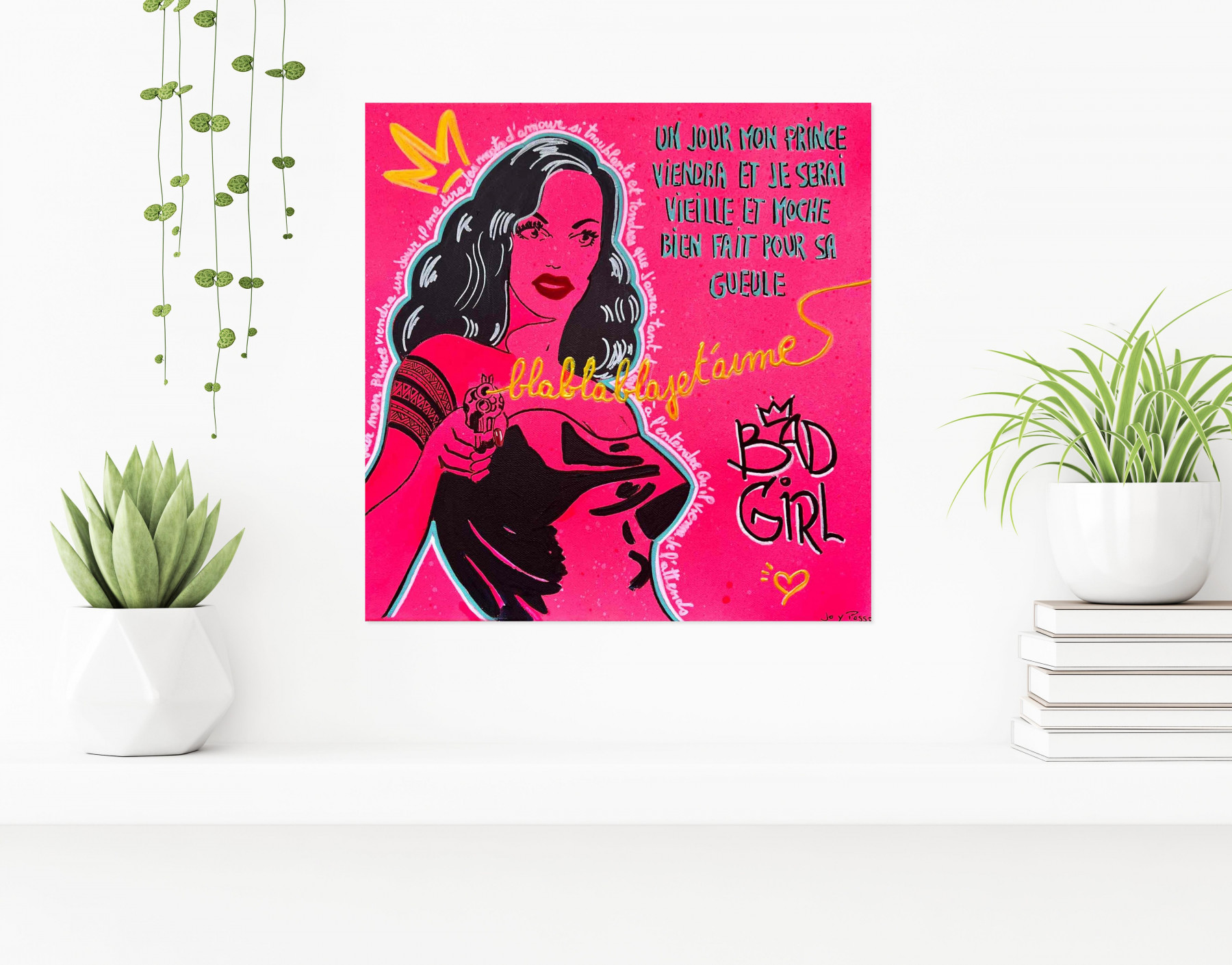 Jo y Posso, Mon prince, peinture - Galerie de vente et d’achat d’art contemporain en ligne Artalistic