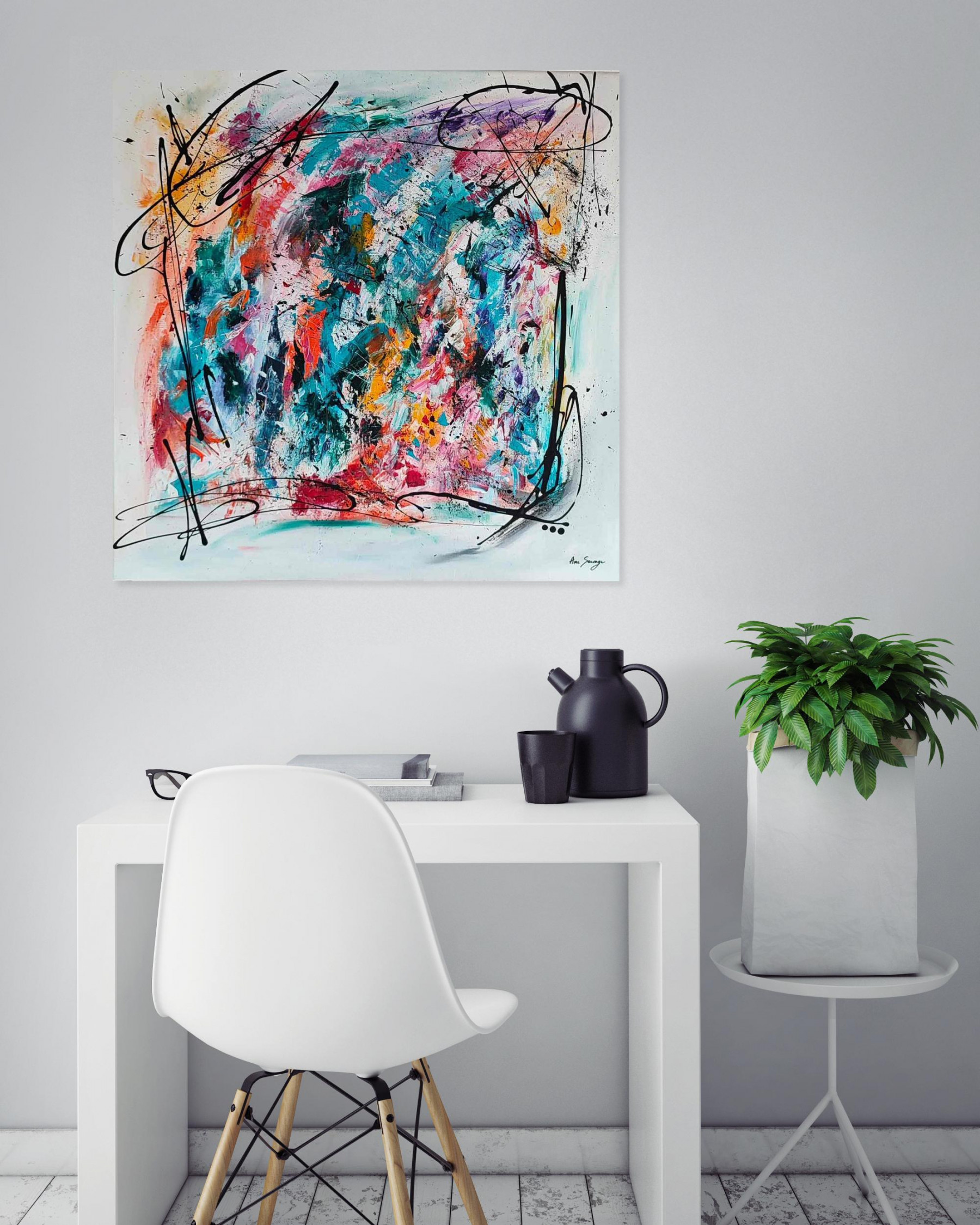 Âme Sauvage, Les couleurs du paradis, peinture - Galerie de vente et d’achat d’art contemporain en ligne Artalistic