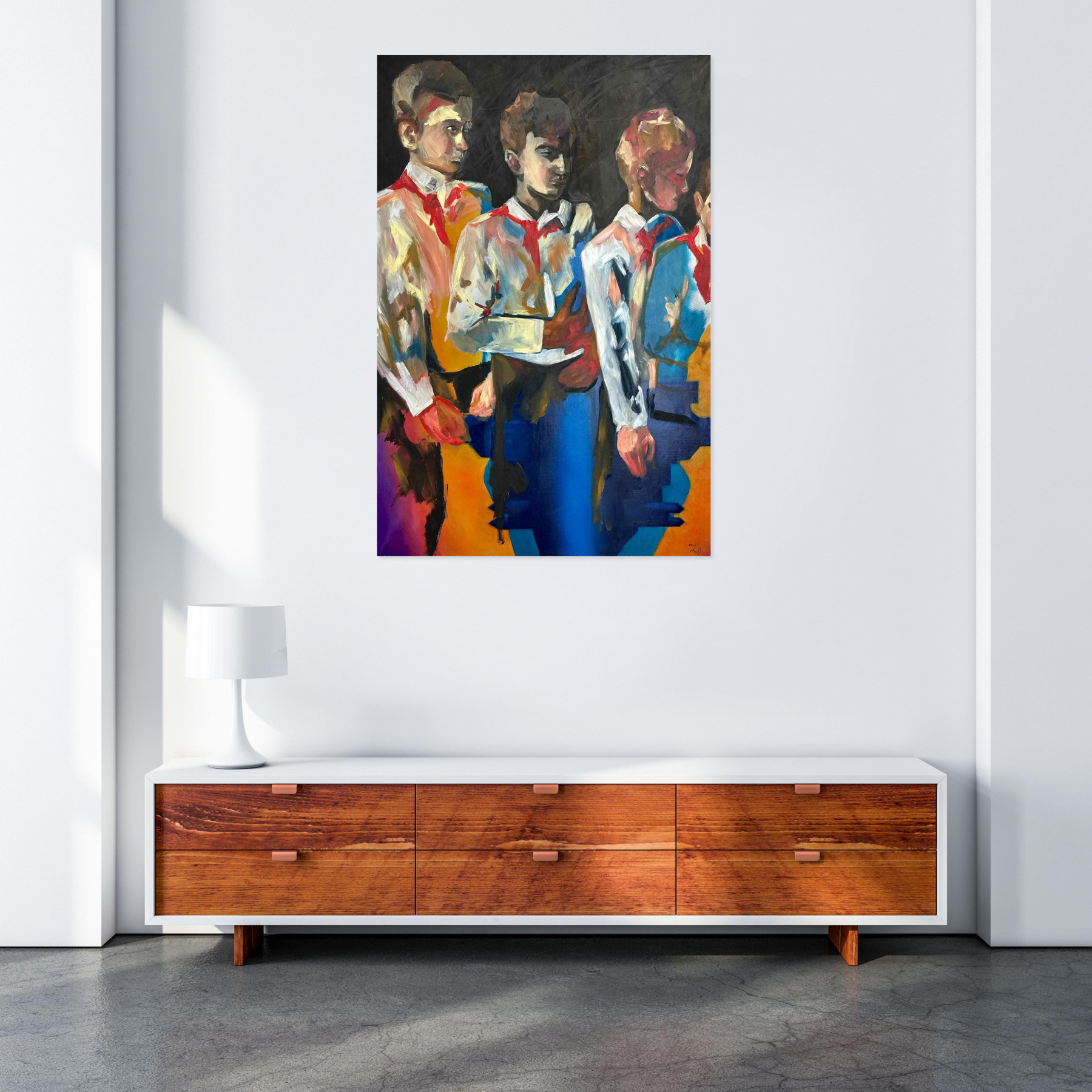 Lulianiia Le Borgne, Pionniers, peinture - Galerie de vente et d’achat d’art contemporain en ligne Artalistic