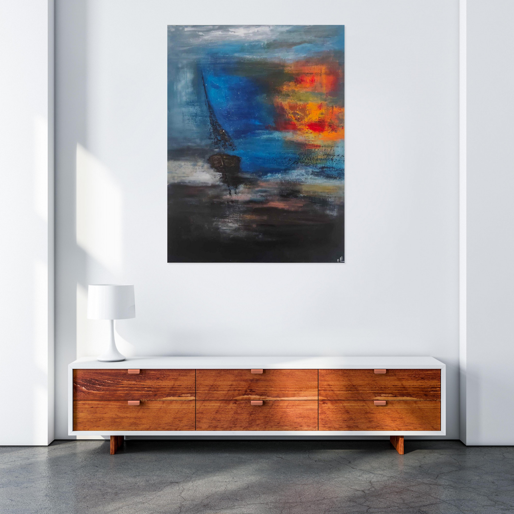 Marie Line Robert, Bateau ivre, peinture - Galerie de vente et d’achat d’art contemporain en ligne Artalistic