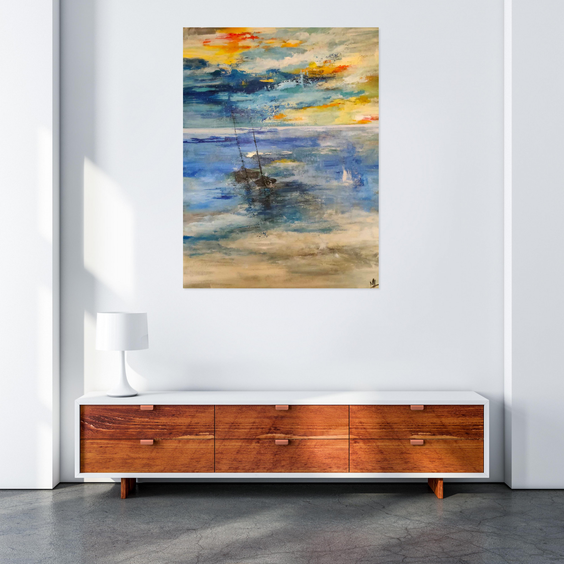 Marie-Line Robert, Duo des mers, peinture - Galerie de vente et d’achat d’art contemporain en ligne Artalistic