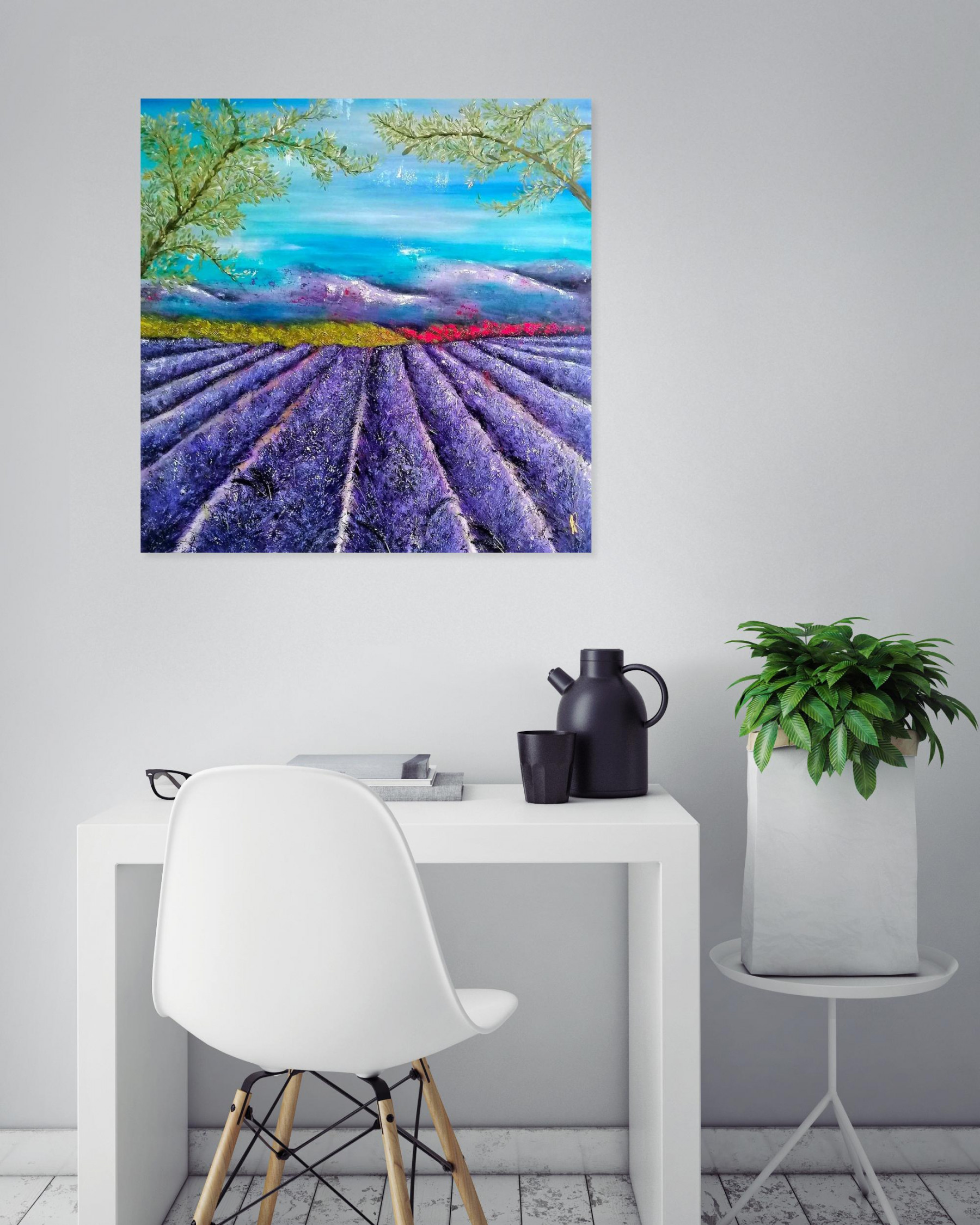 Anne Robin, Souvenirs de Provence, peinture - Galerie de vente et d’achat d’art contemporain en ligne Artalistic