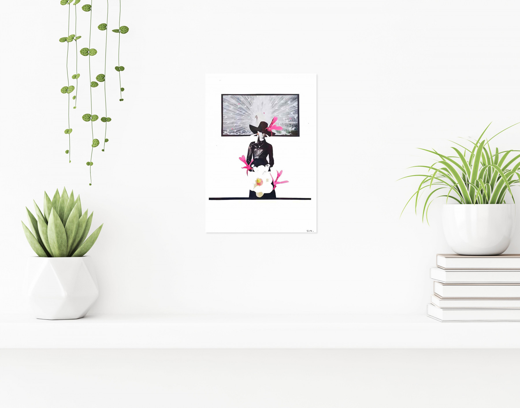 Pôlette Coll'Art, Paons, dessin - Galerie de vente et d’achat d’art contemporain en ligne Artalistic