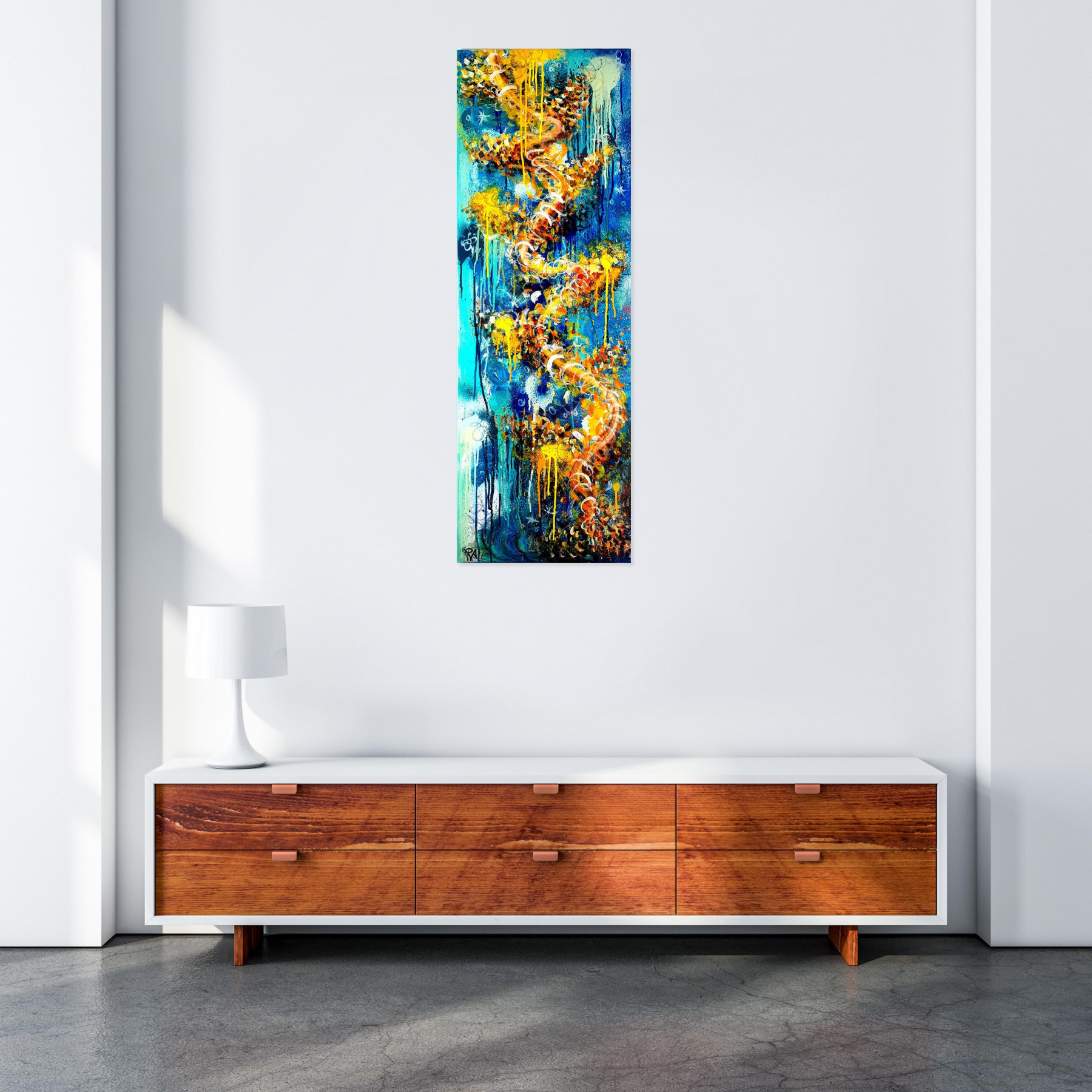 Priscilla Vettese, River of petals, peinture - Galerie de vente et d’achat d’art contemporain en ligne Artalistic