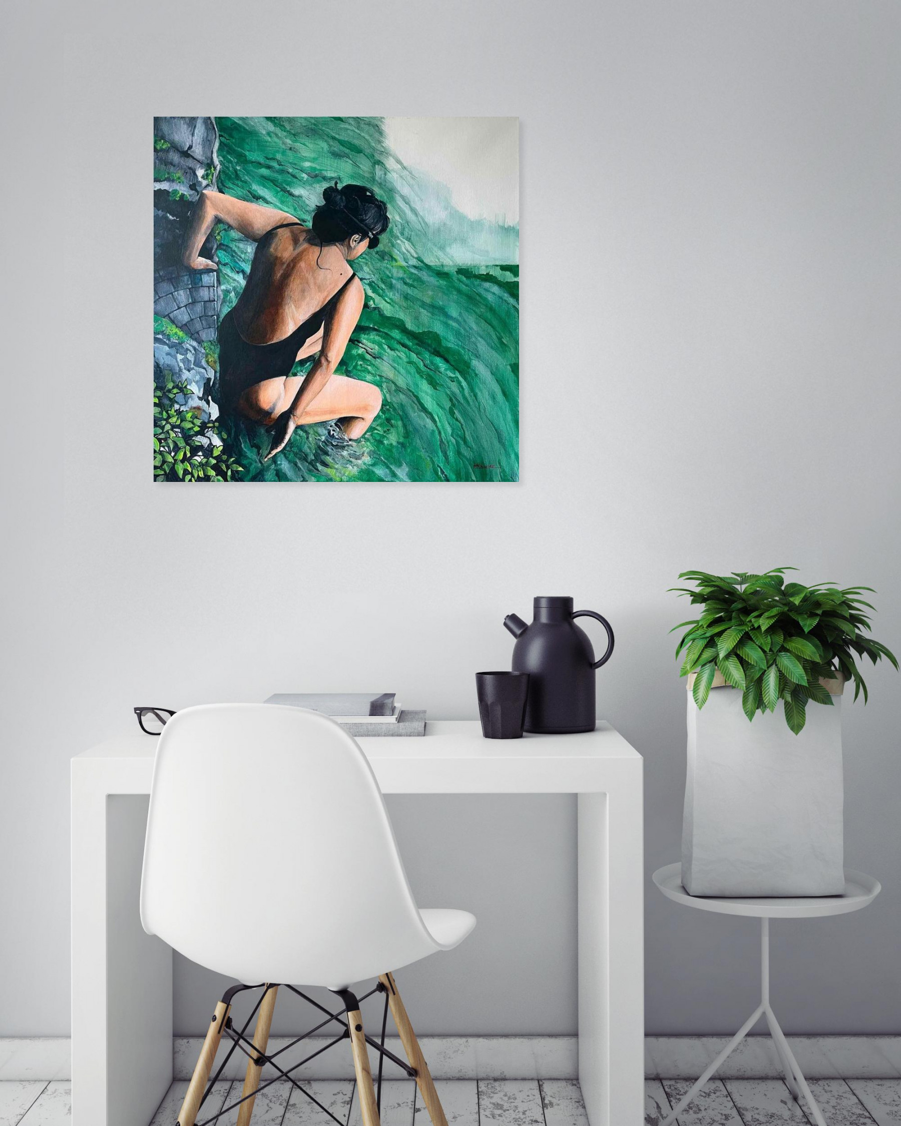 Alain Rouschmeyer, Dos nu, peinture - Galerie de vente et d’achat d’art contemporain en ligne Artalistic