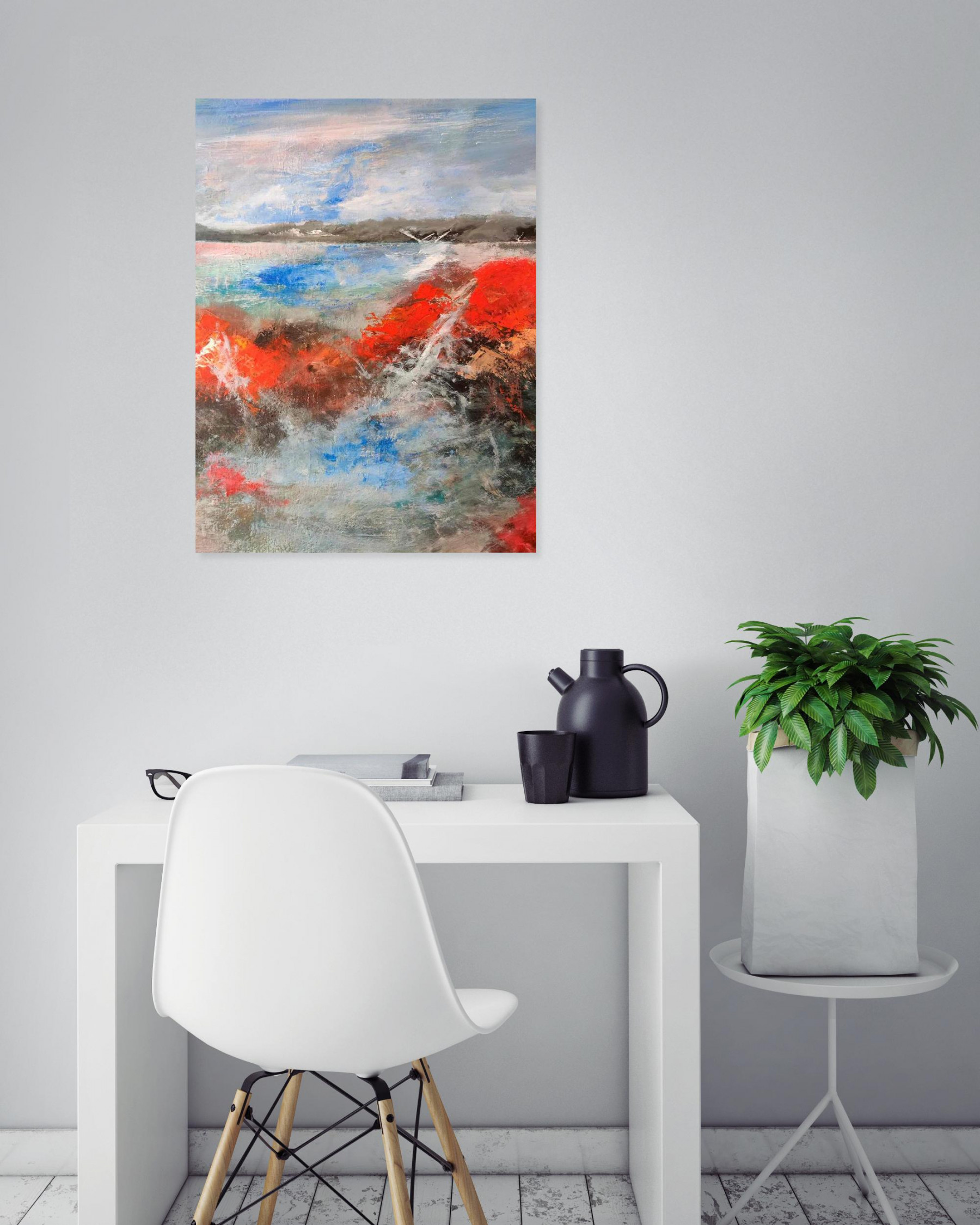 Marie-Line Robert, Roches rouges, peinture - Galerie de vente et d’achat d’art contemporain en ligne Artalistic