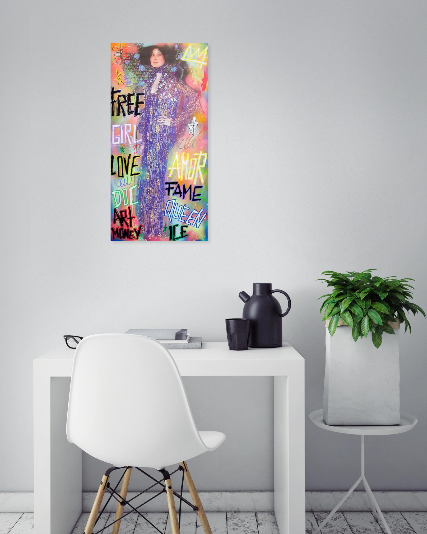 Spaco, Klimt girl Emilie, peinture - Galerie de vente et d’achat d’art contemporain en ligne Artalistic