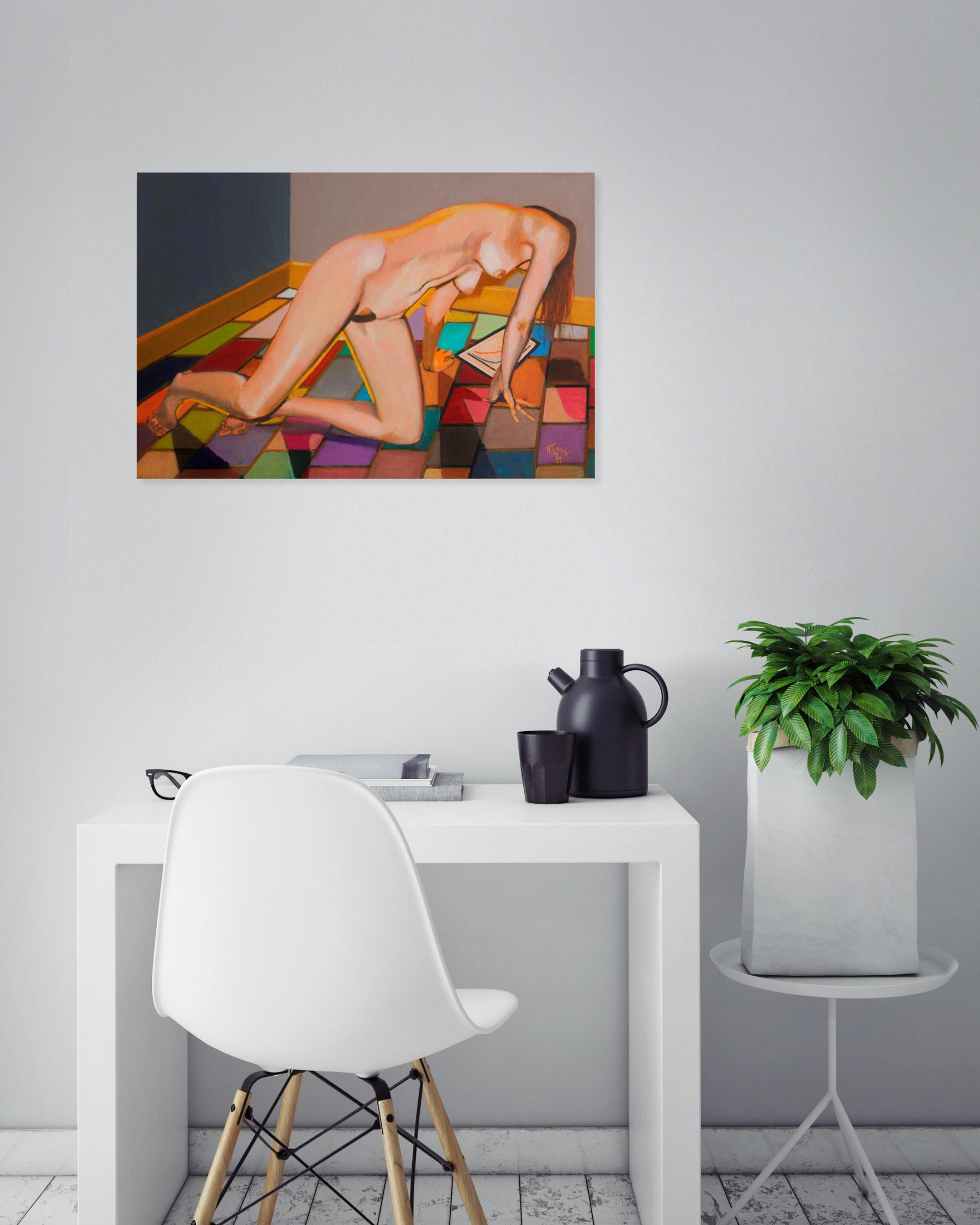 R.Cavalié, Covid 19, peinture - Galerie de vente et d’achat d’art contemporain en ligne Artalistic
