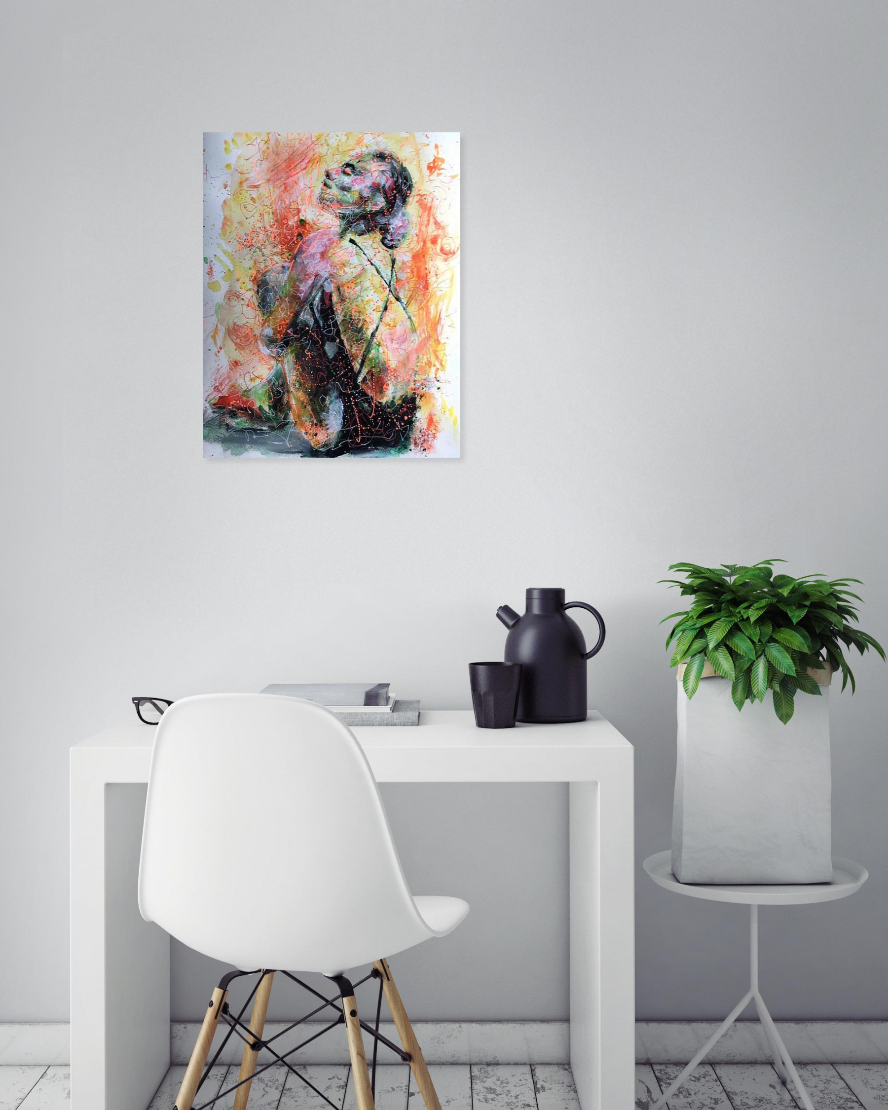 Audrey Ramsbacher, Bérangère, peinture - Galerie de vente et d’achat d’art contemporain en ligne Artalistic