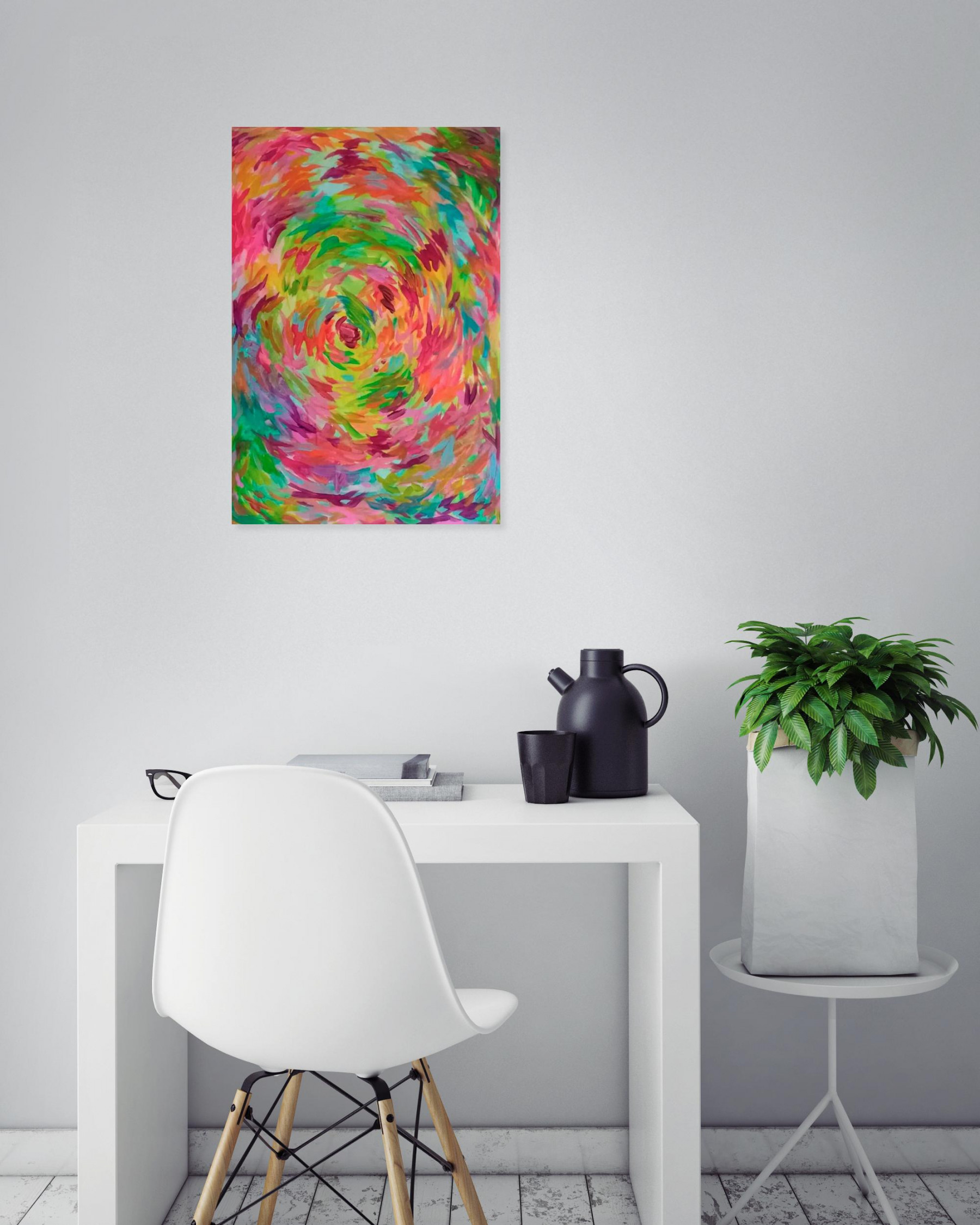 Emilie Lainé, Tourbillon automnal, peinture - Galerie de vente et d’achat d’art contemporain en ligne Artalistic
