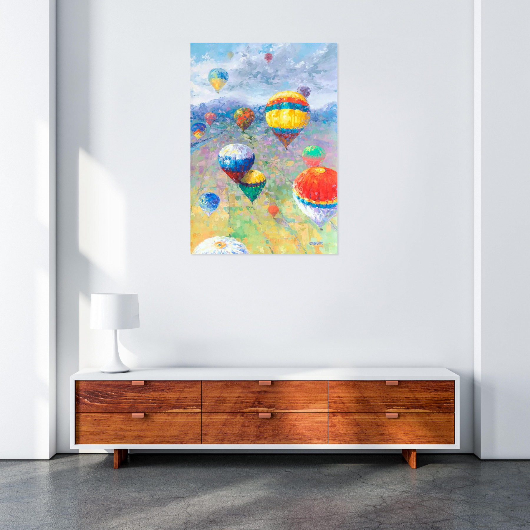 Oxypoint, Hot air balloons, painting - Artalistic online contemporary art buying and selling gallery