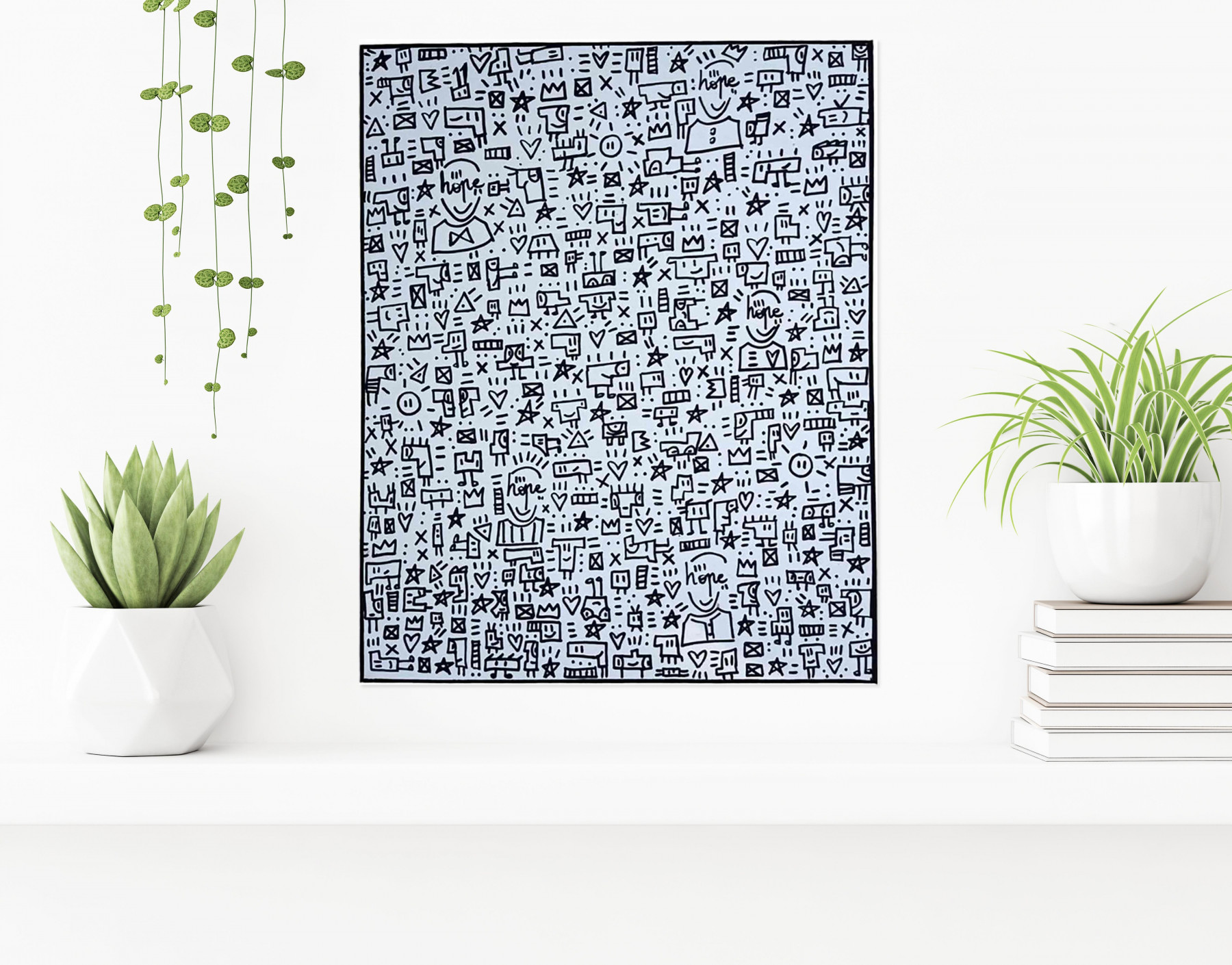 Mr Hope, Le monde de Mr Hope 1, peinture - Galerie de vente et d’achat d’art contemporain en ligne Artalistic