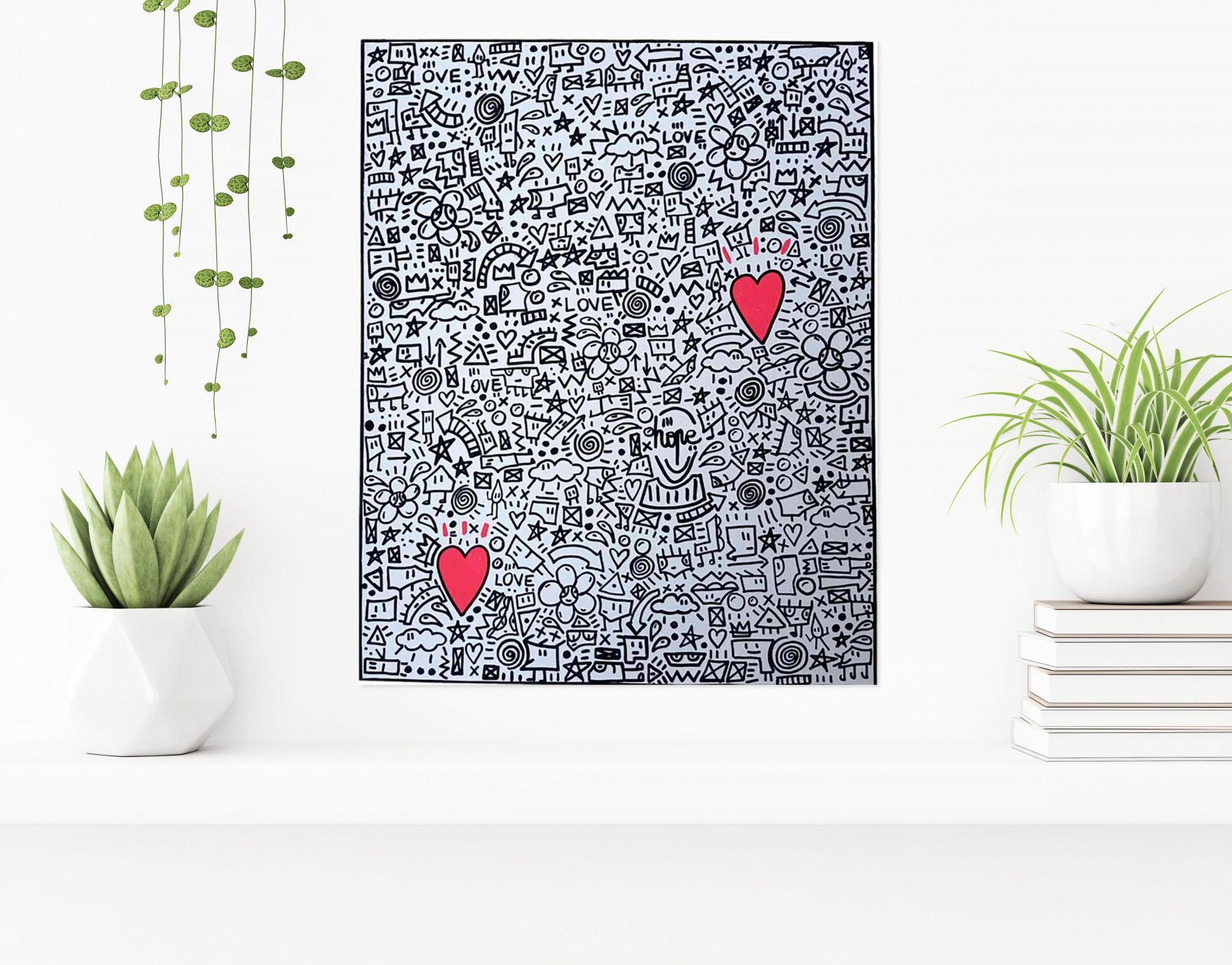 Mr Hope, Le monde de Mr.Hope 2, peinture - Galerie de vente et d’achat d’art contemporain en ligne Artalistic