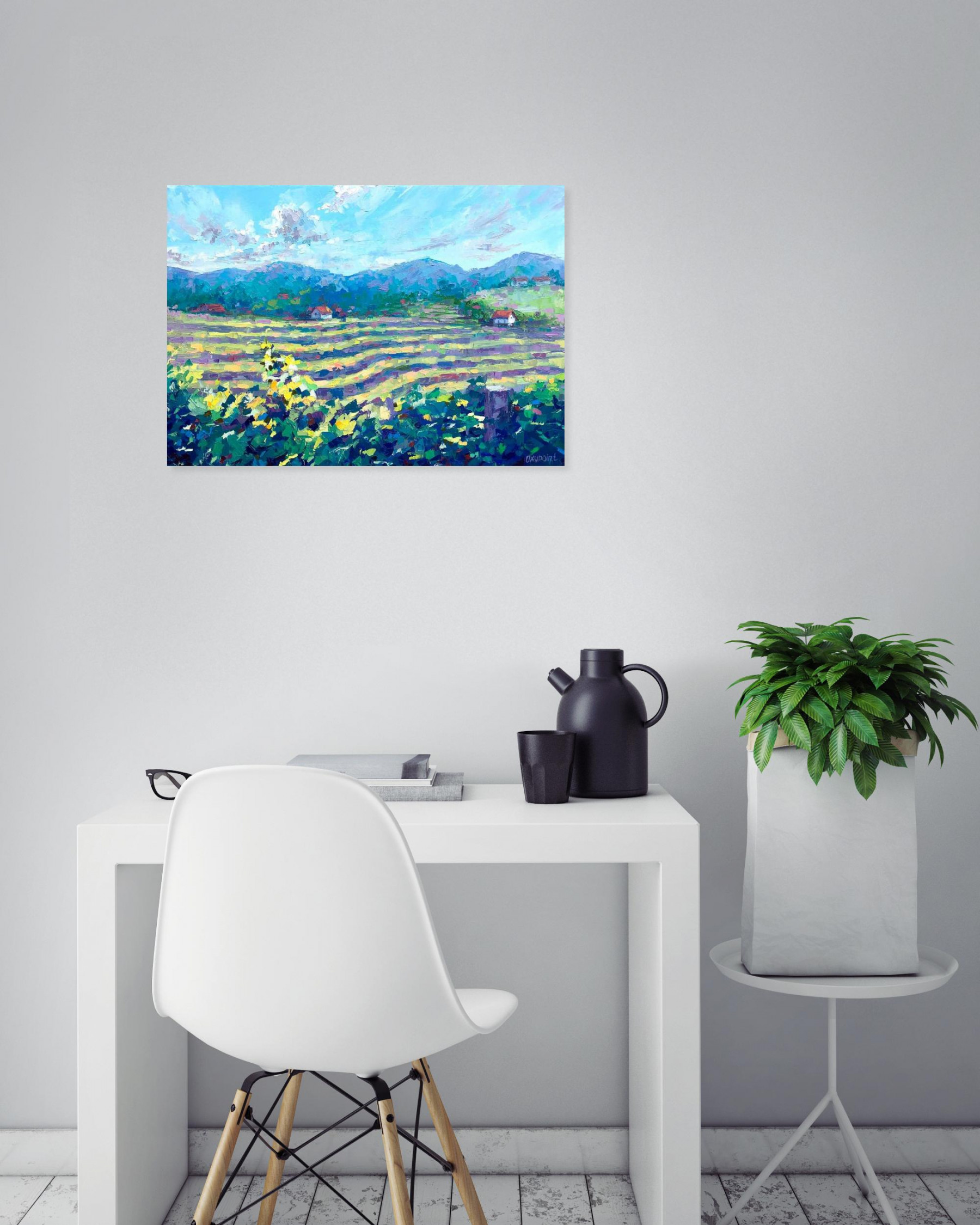 Oxypoint, The vineyards of Haloze, peinture - Galerie de vente et d’achat d’art contemporain en ligne Artalistic