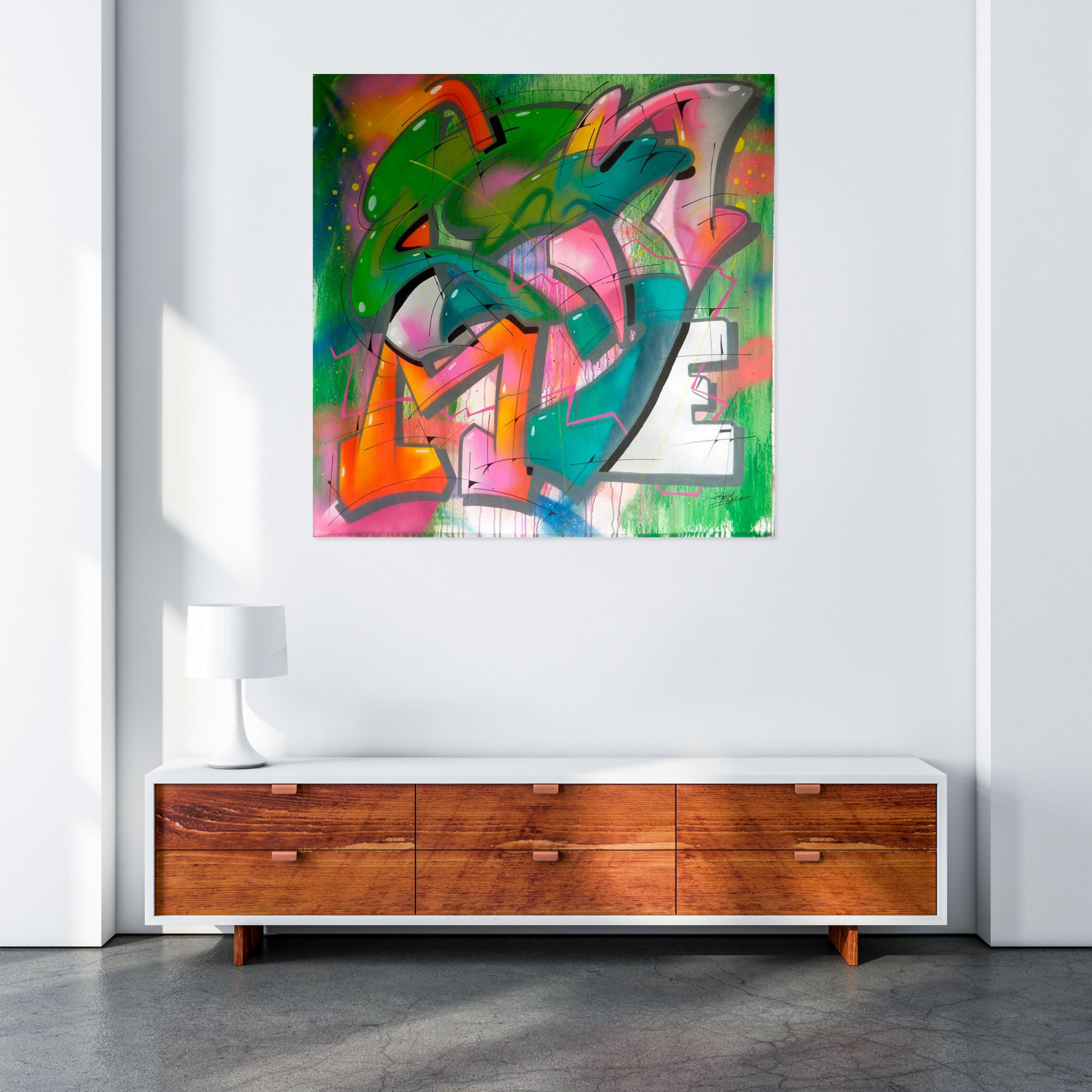 Saname, Trace n°2424, peinture - Galerie de vente et d’achat d’art contemporain en ligne Artalistic