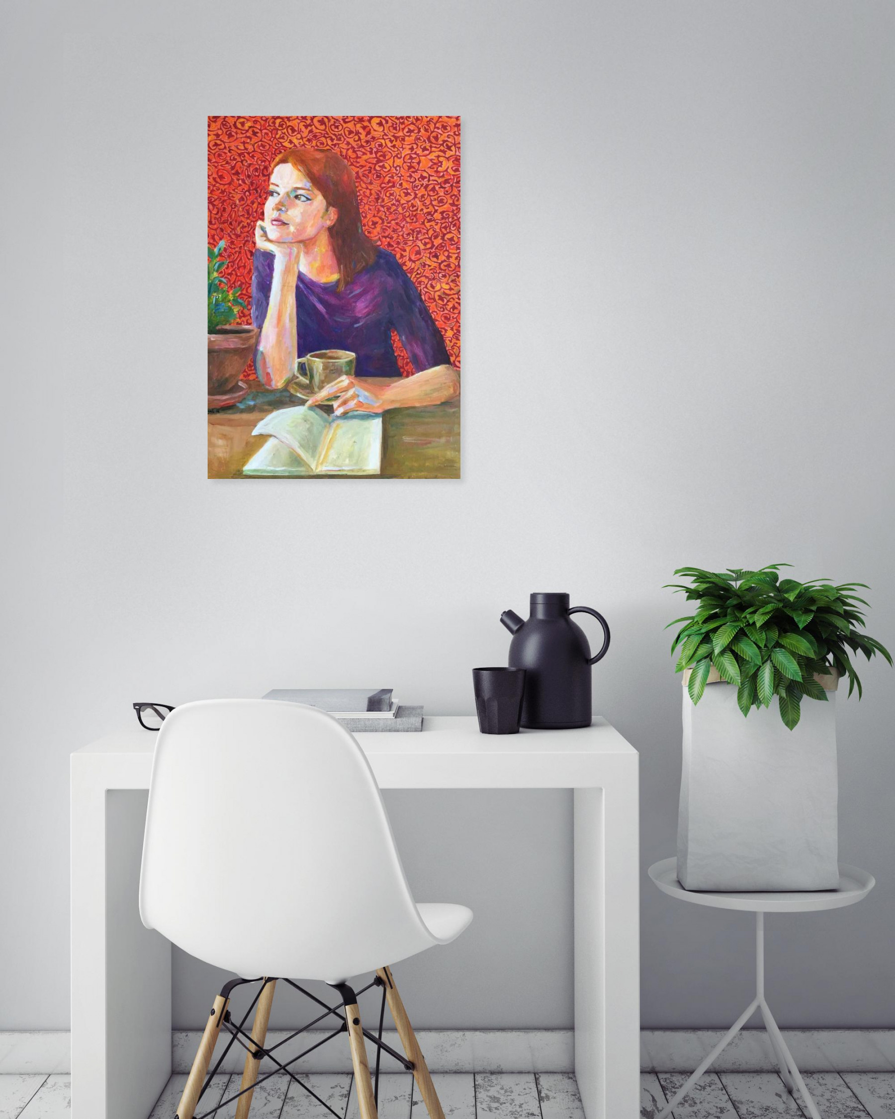 Layale Dalale, La rêveuse, peinture - Galerie de vente et d’achat d’art contemporain en ligne Artalistic