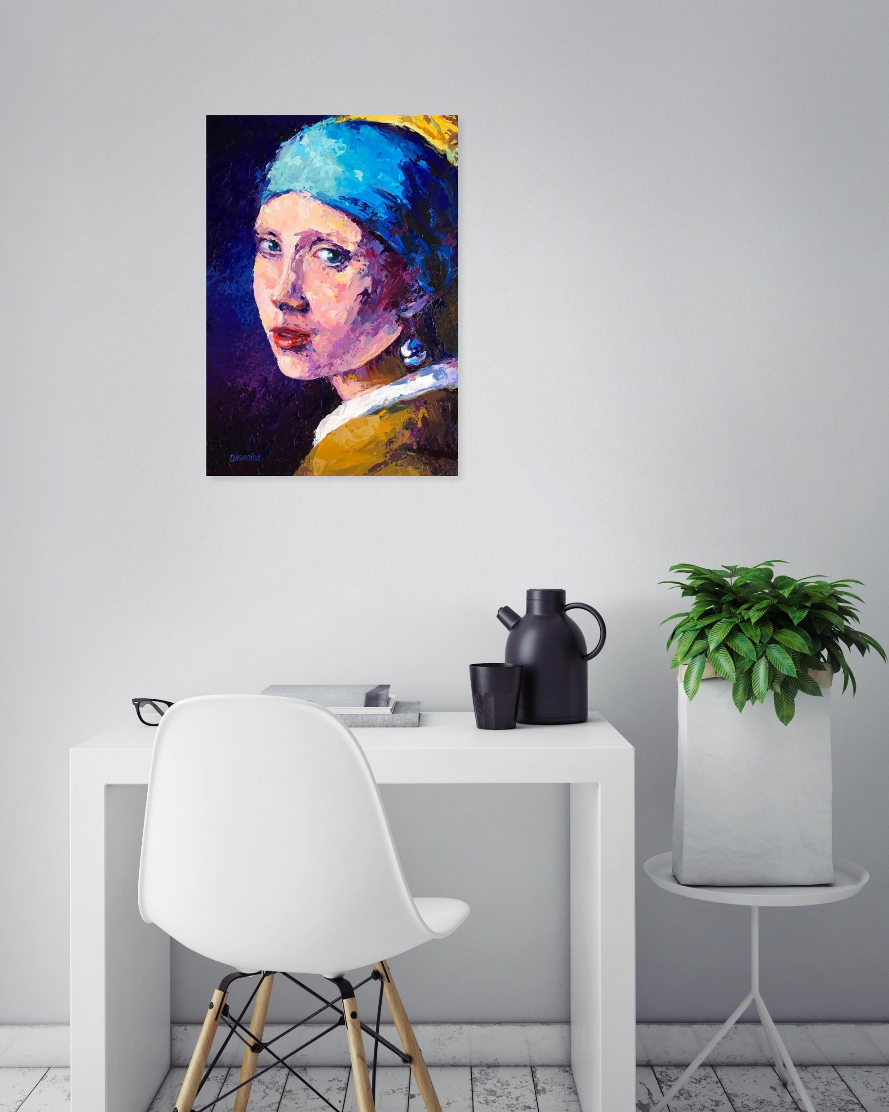 Oxypoint, Girl with a Pearl Earring, peinture - Galerie de vente et d’achat d’art contemporain en ligne Artalistic