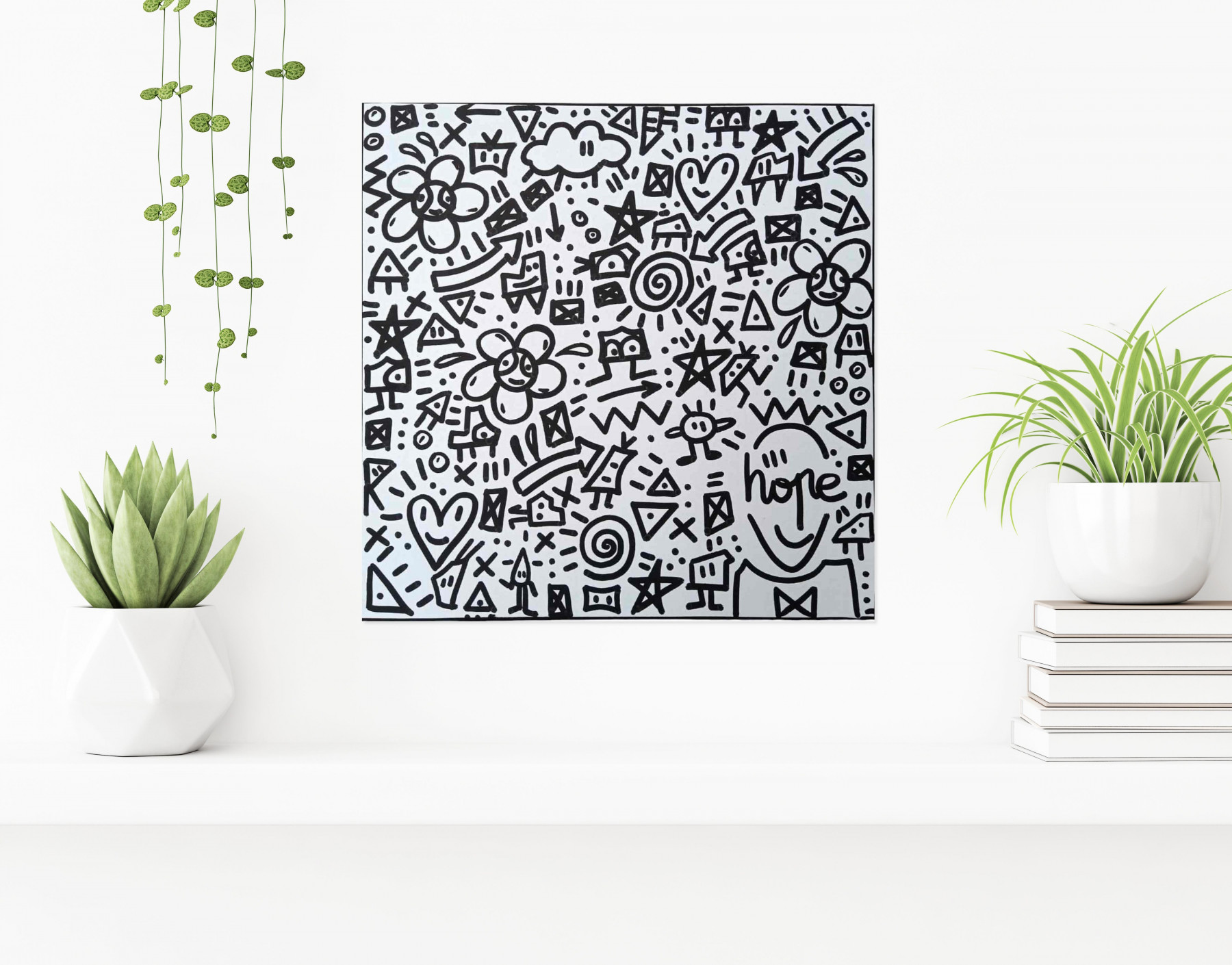 Mr Hope, Le monde de Mr Hope, peinture - Galerie de vente et d’achat d’art contemporain en ligne Artalistic