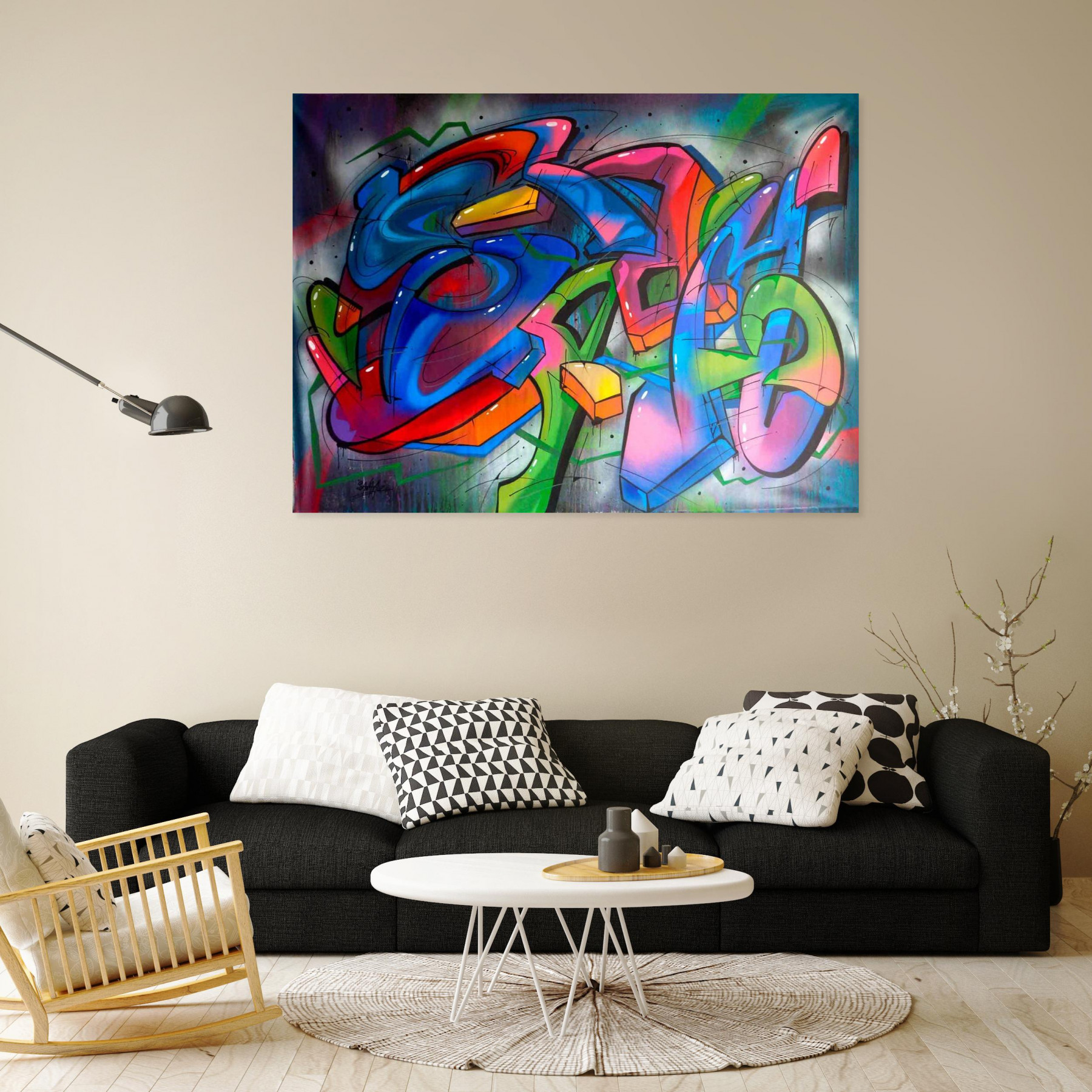 Saname, Trace n°2427, peinture - Galerie de vente et d’achat d’art contemporain en ligne Artalistic