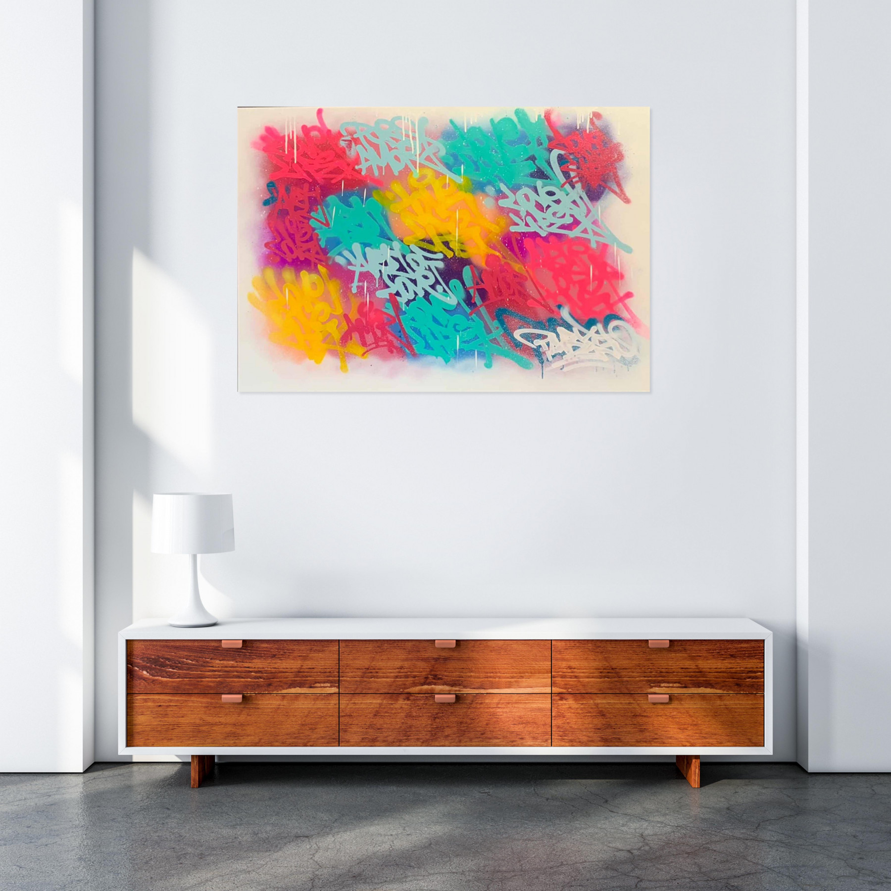 Pablito Mourer, Snowy lettering, peinture - Galerie de vente et d’achat d’art contemporain en ligne Artalistic