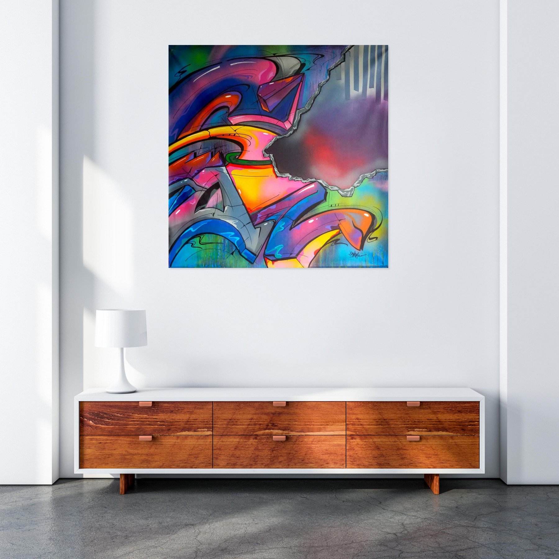 Saname, Trace n°2428, peinture - Galerie de vente et d’achat d’art contemporain en ligne Artalistic