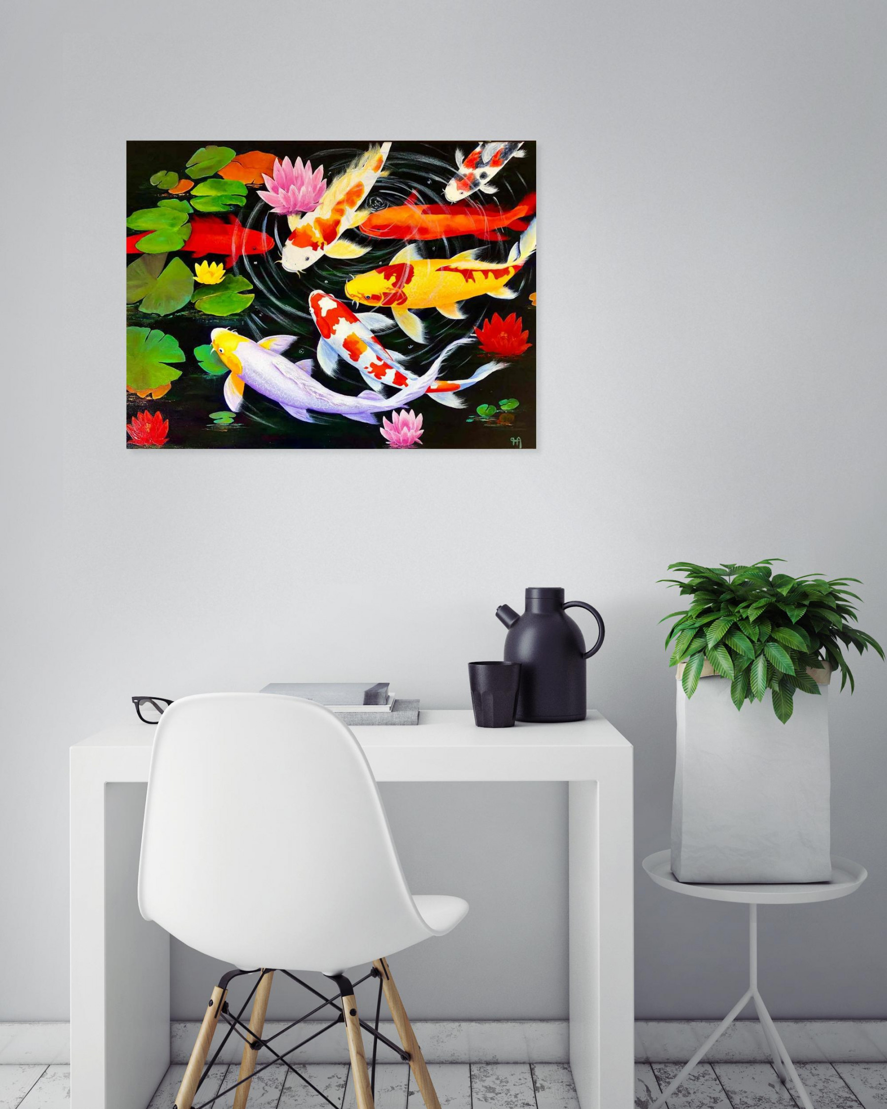 Françoise Augustine, Jardin d'eau, peinture - Galerie de vente et d’achat d’art contemporain en ligne Artalistic