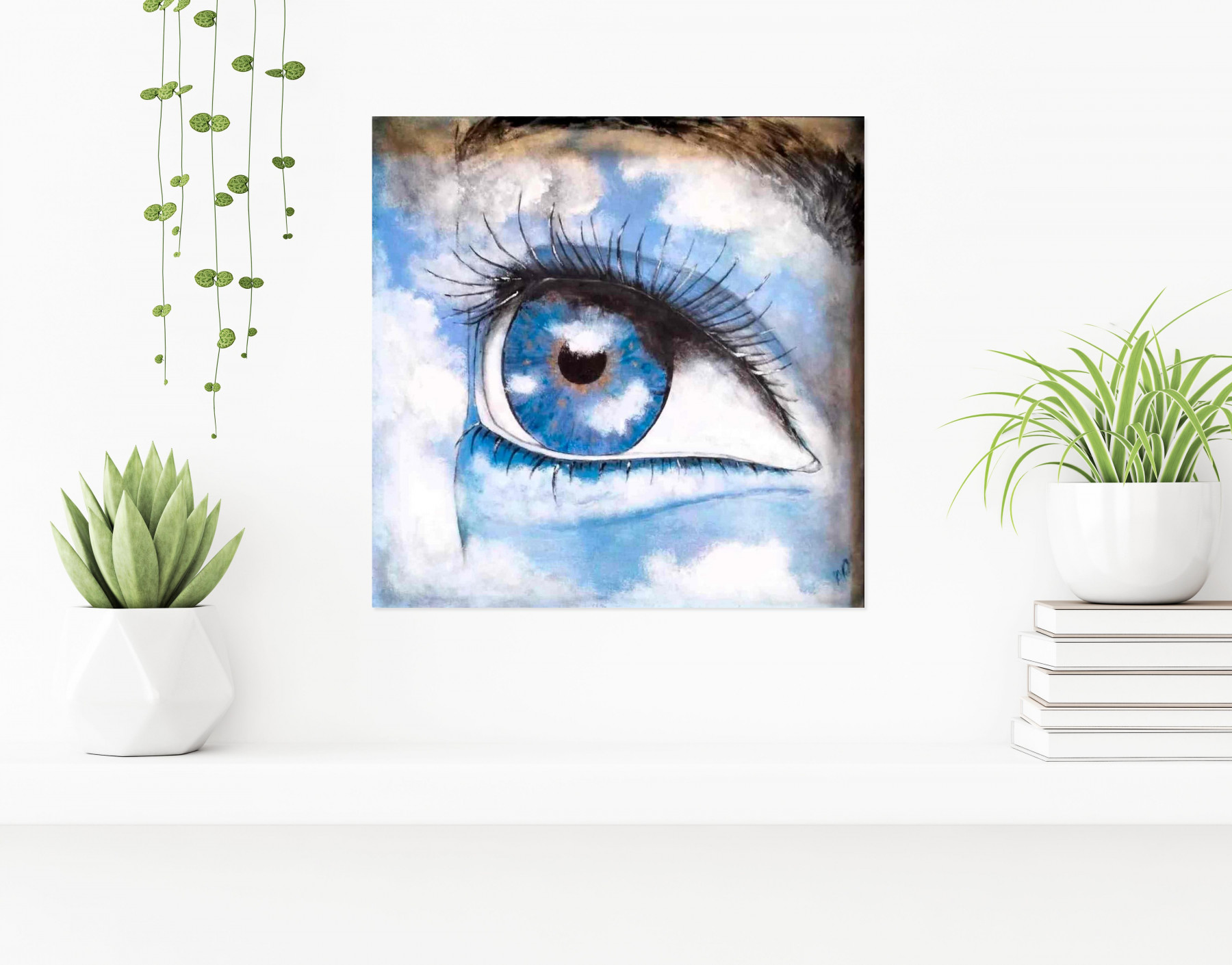 Anne Robin, La tête dans les nuages, peinture - Galerie de vente et d’achat d’art contemporain en ligne Artalistic