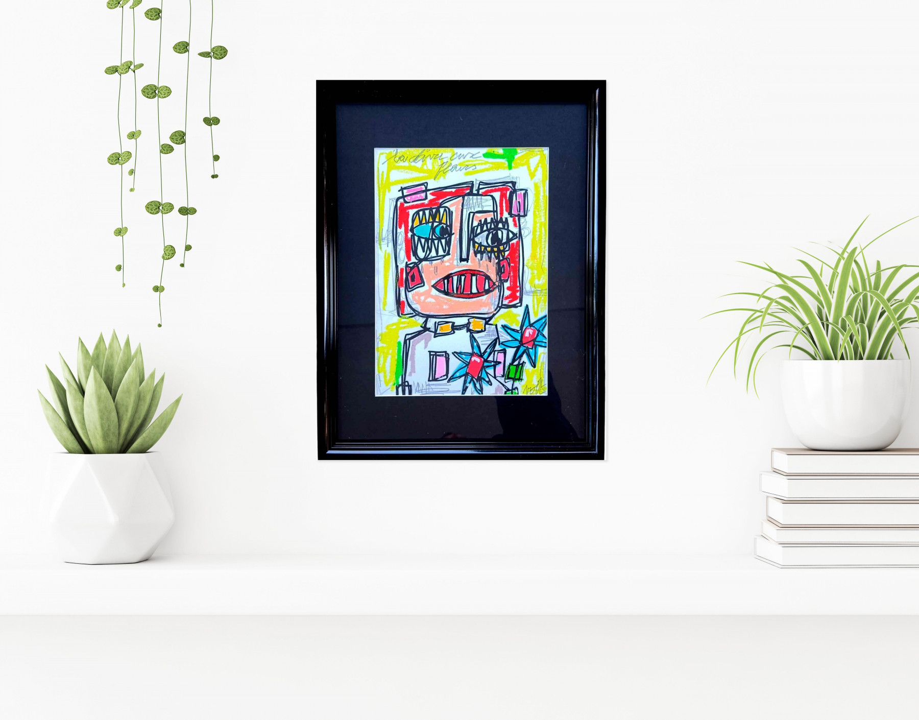 Volt, La diva aux fleurs, peinture - Galerie de vente et d’achat d’art contemporain en ligne Artalistic