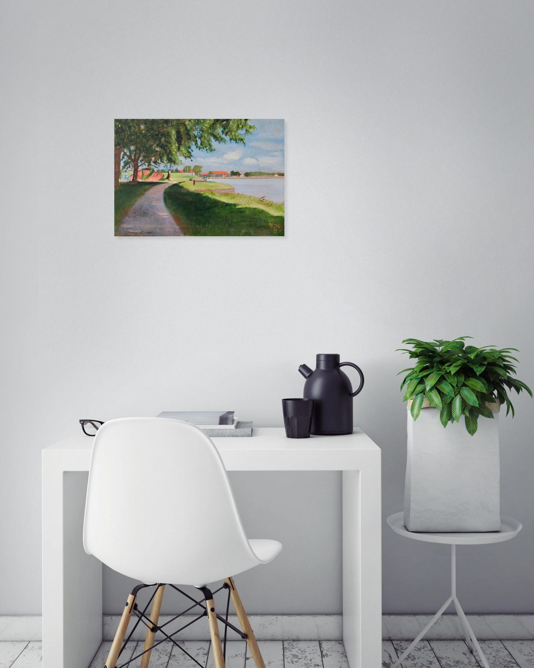 R.Cavalié, N°1166 Rochefort, peinture - Galerie de vente et d’achat d’art contemporain en ligne Artalistic