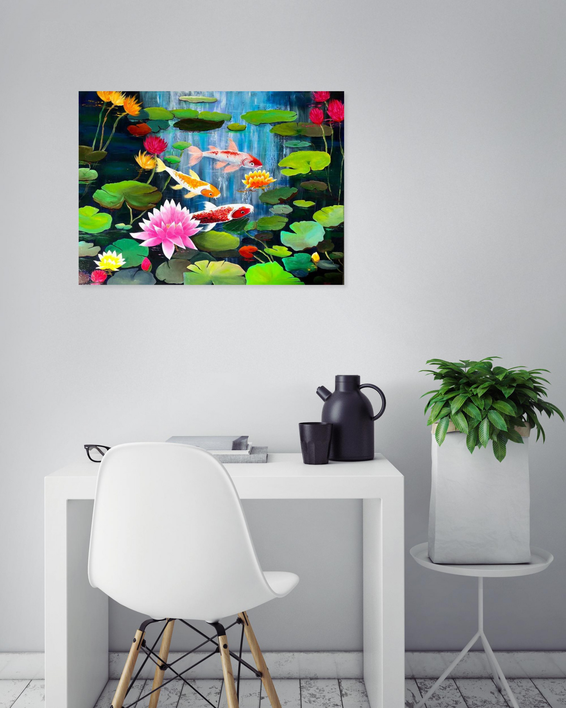 Françoise Augustine, Jardin d'hiver, peinture - Galerie de vente et d’achat d’art contemporain en ligne Artalistic