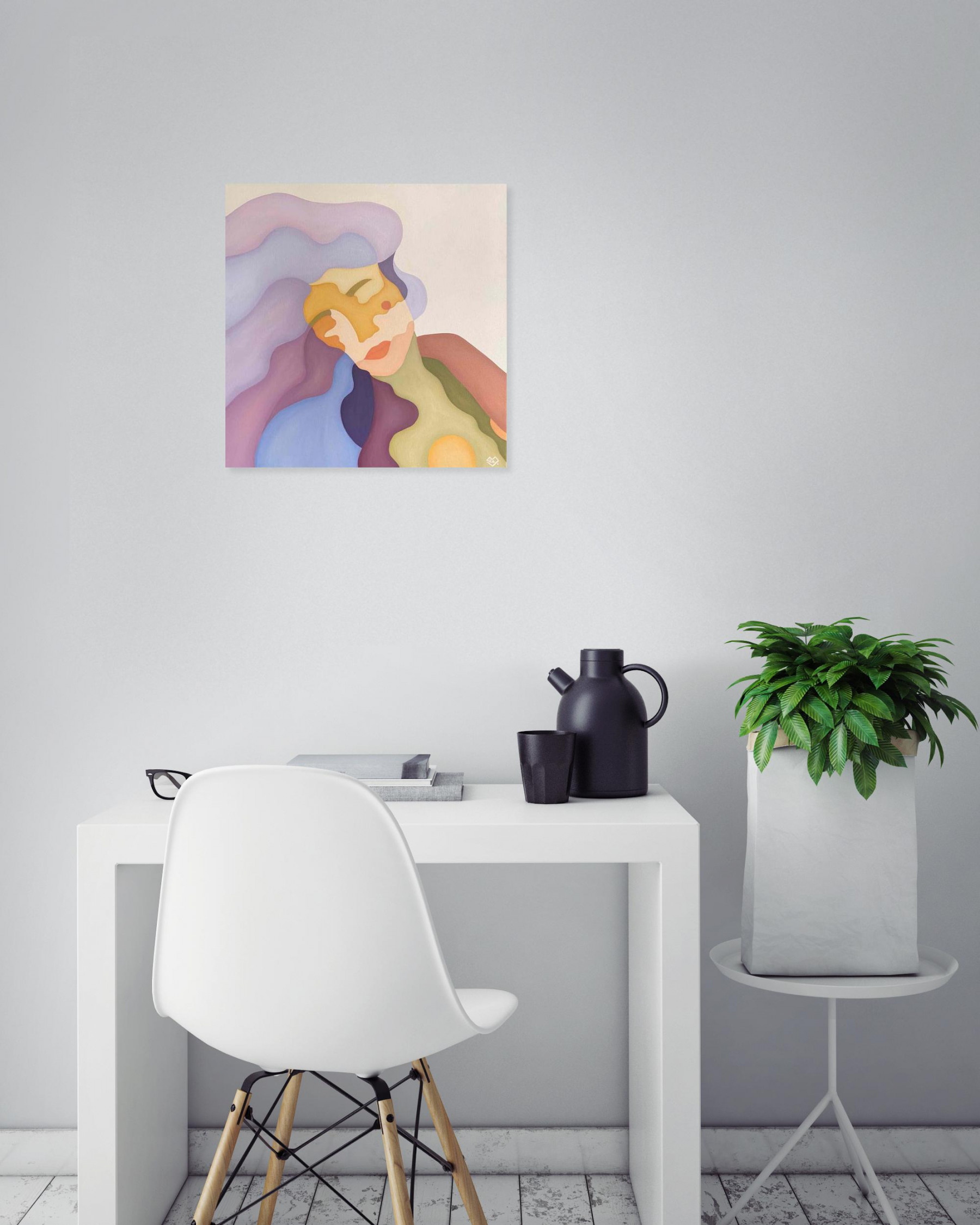 Léa Mongiat, Paysage n°3, peinture - Galerie de vente et d’achat d’art contemporain en ligne Artalistic