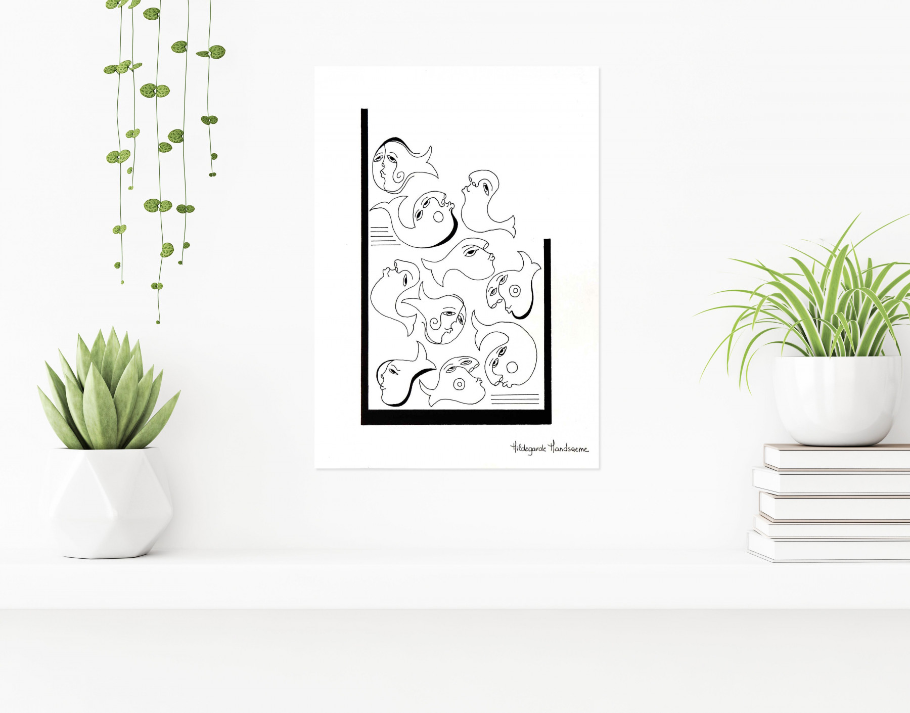Hildegarde Handsaeme, Aquatic Symphony, drawing - Artalistic online contemporary art buying and selling gallery