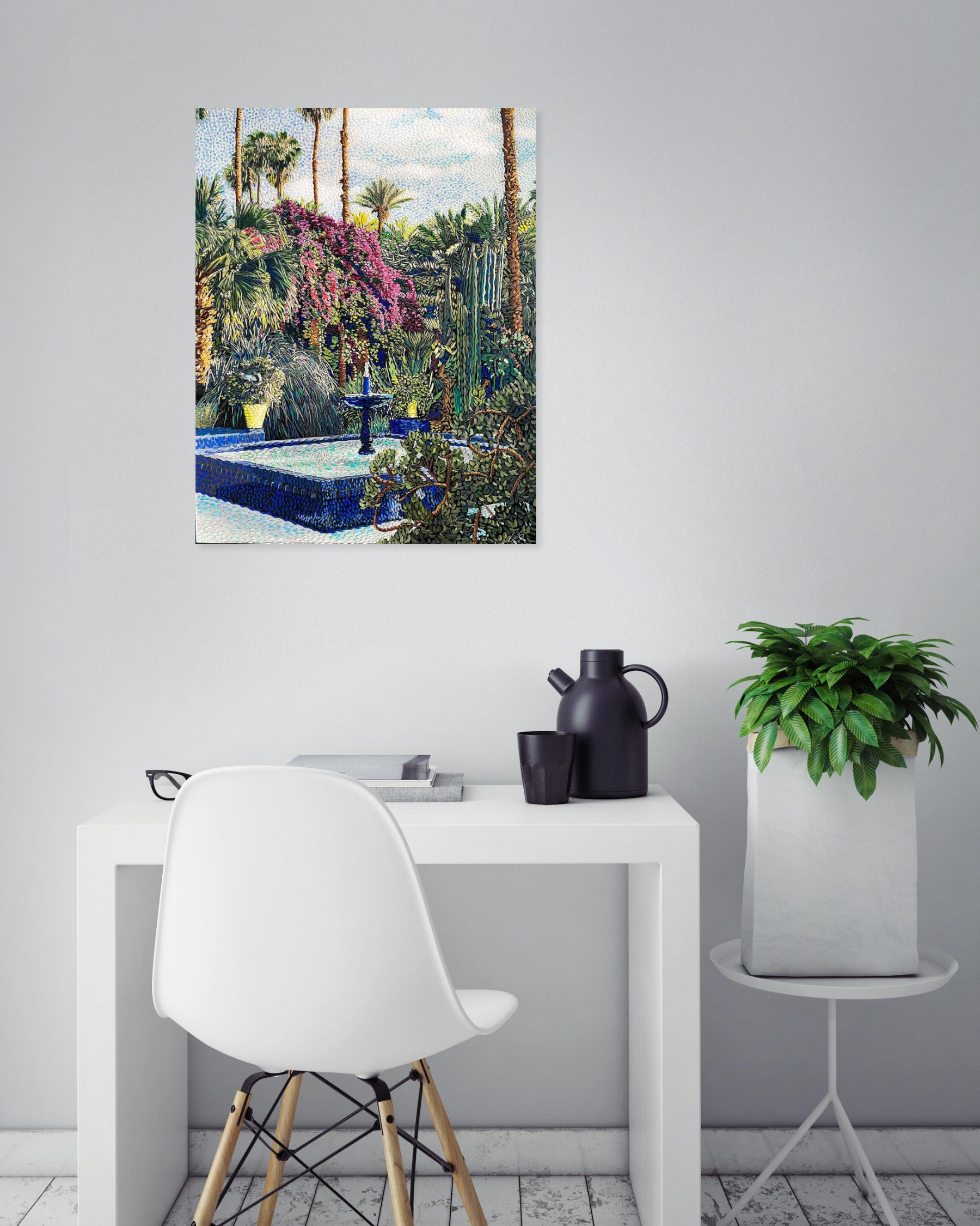 Catherine Szpira, Jardin Majorelle, peinture - Galerie de vente et d’achat d’art contemporain en ligne Artalistic