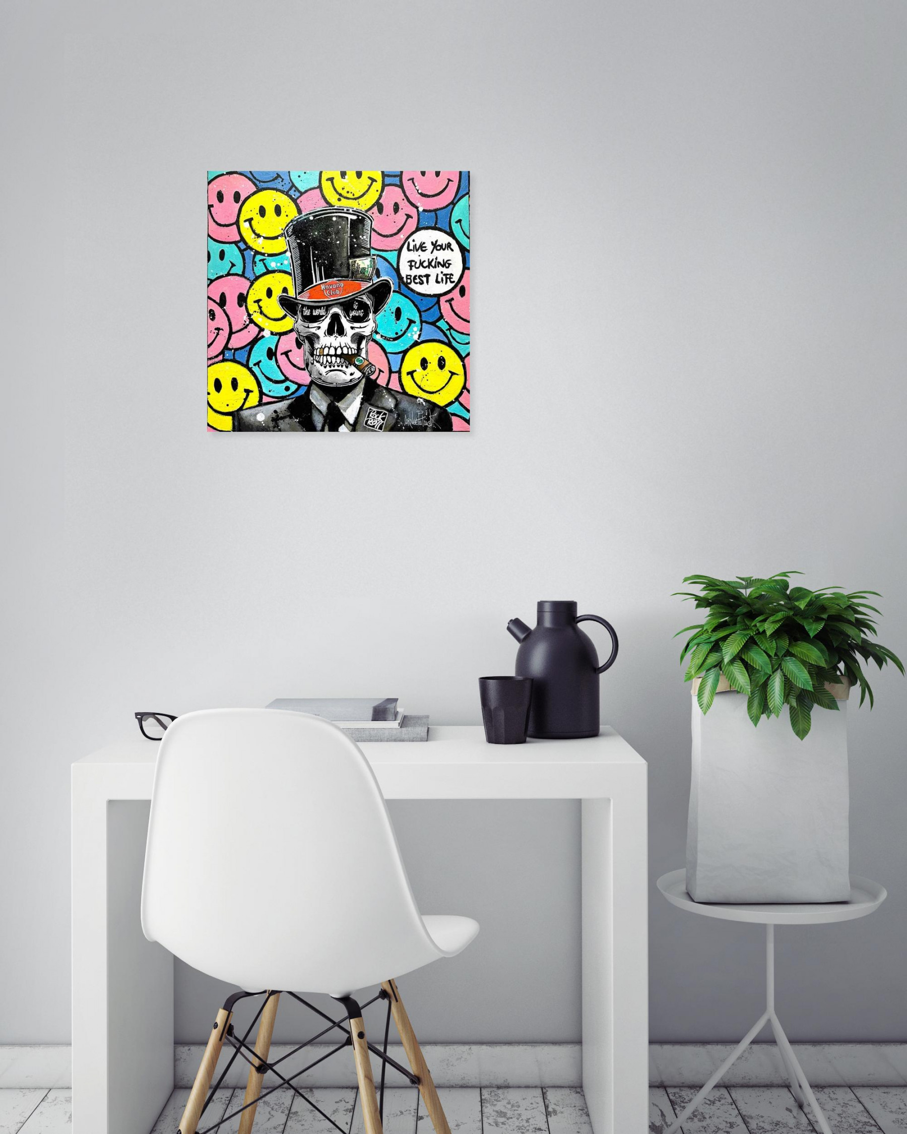 Patrick Cornée, Live your fucking best life, peinture - Galerie de vente et d’achat d’art contemporain en ligne Artalistic