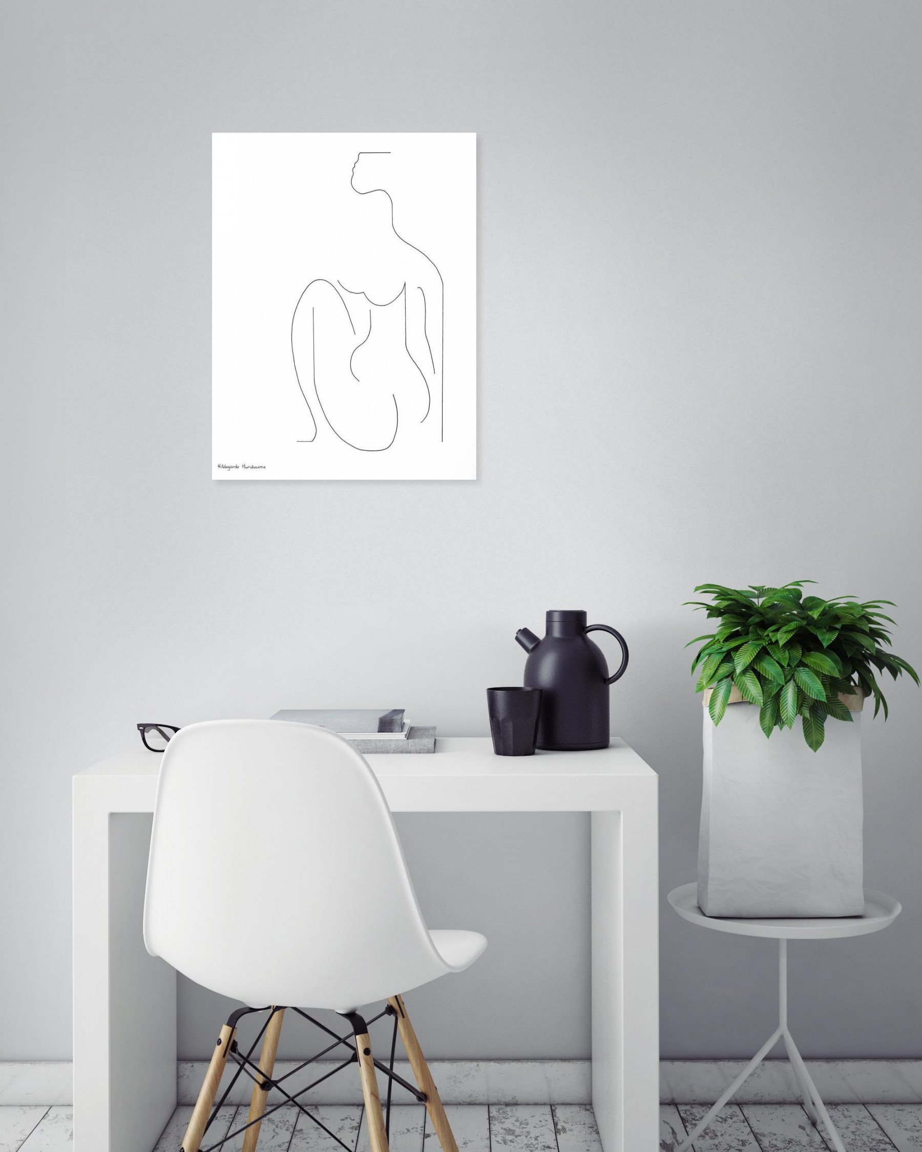Hildegarde Handsaeme, Elégance tracée, drawing - Artalistic online contemporary art buying and selling gallery