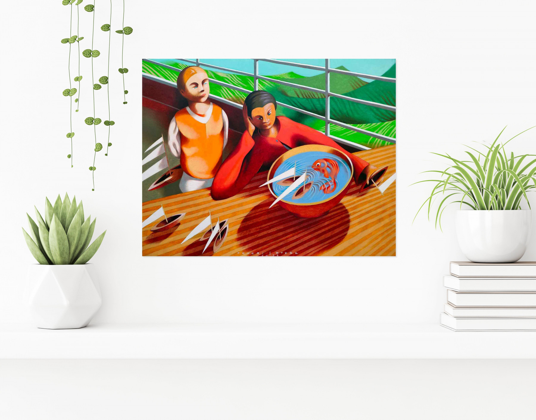 Federico Cortese, A lazy afternoon, peinture - Galerie de vente et d’achat d’art contemporain en ligne Artalistic