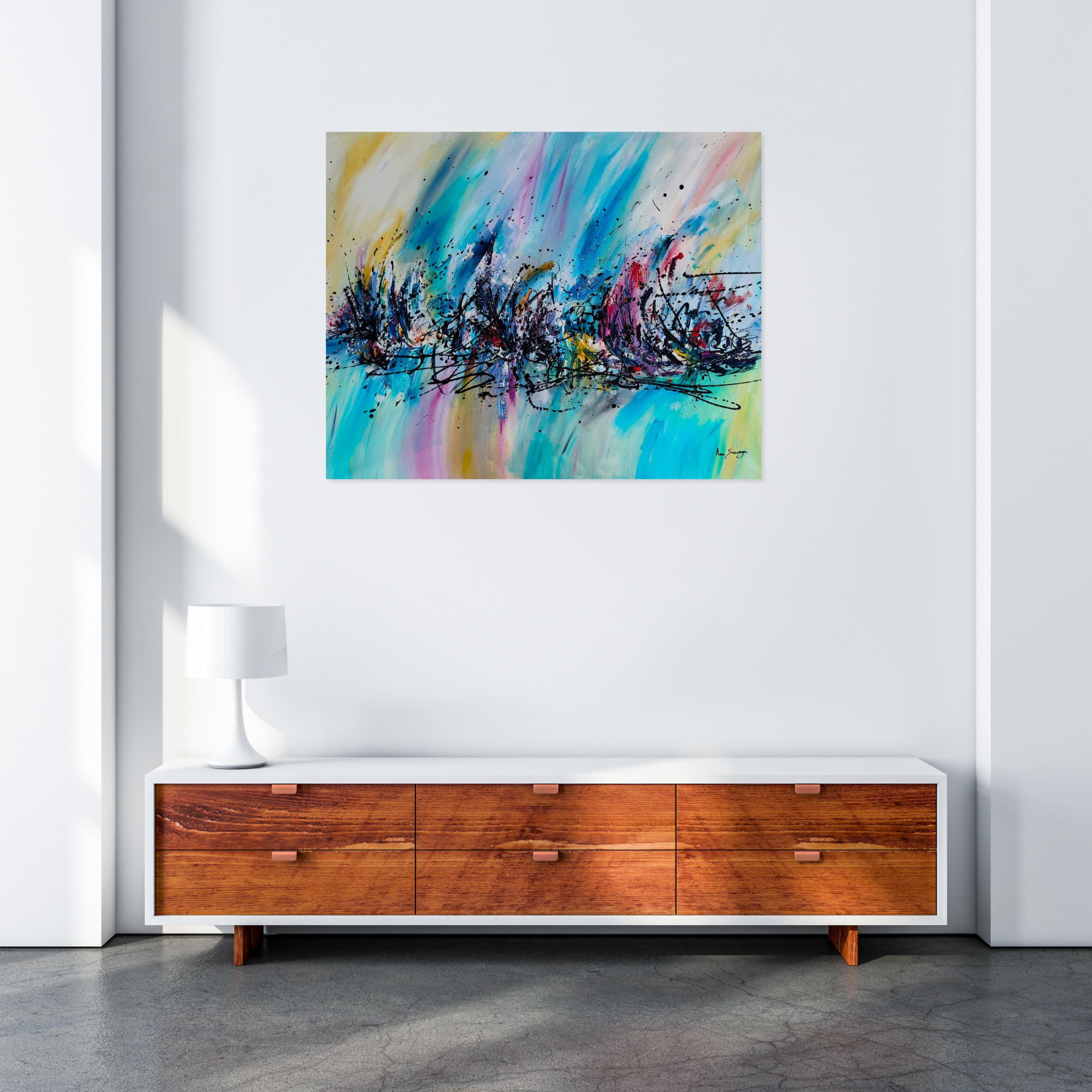 Âme Sauvage, Pays caché de l'arc en ciel, peinture - Galerie de vente et d’achat d’art contemporain en ligne Artalistic