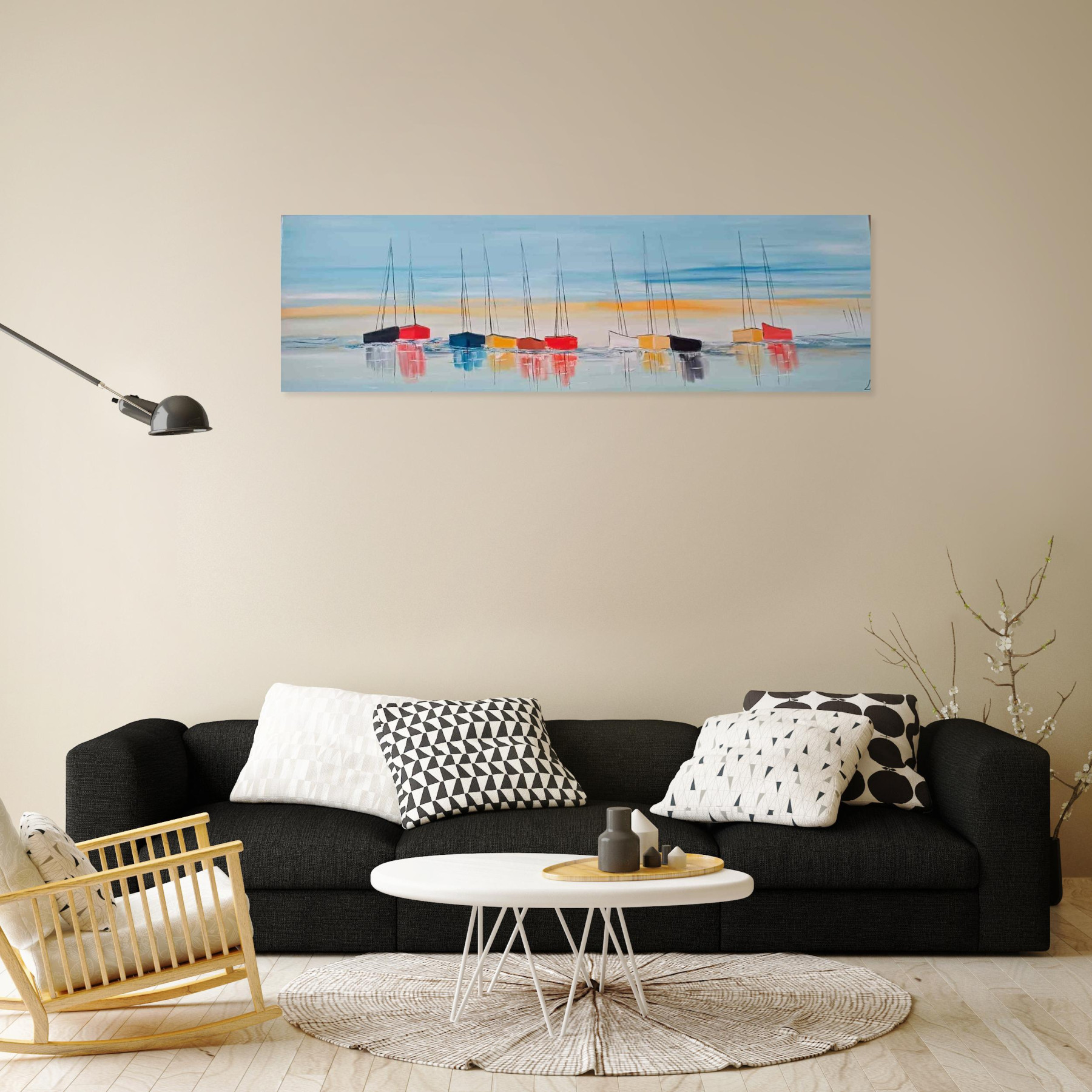 Lydie Massou, Les horizons décalés, peinture - Galerie de vente et d’achat d’art contemporain en ligne Artalistic
