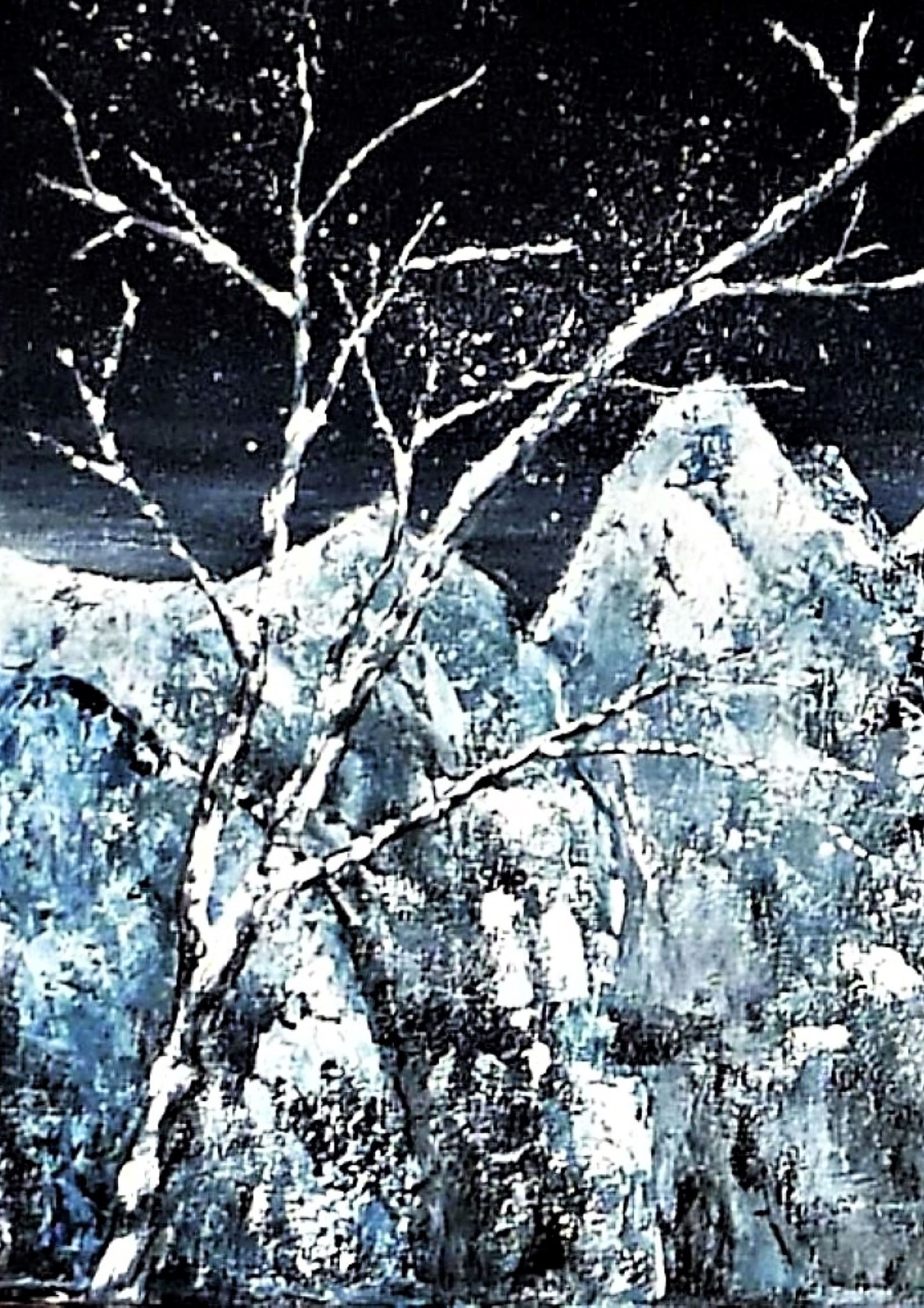 Anne Robin, Nuit d'hiver, peinture - Galerie de vente et d’achat d’art contemporain en ligne Artalistic