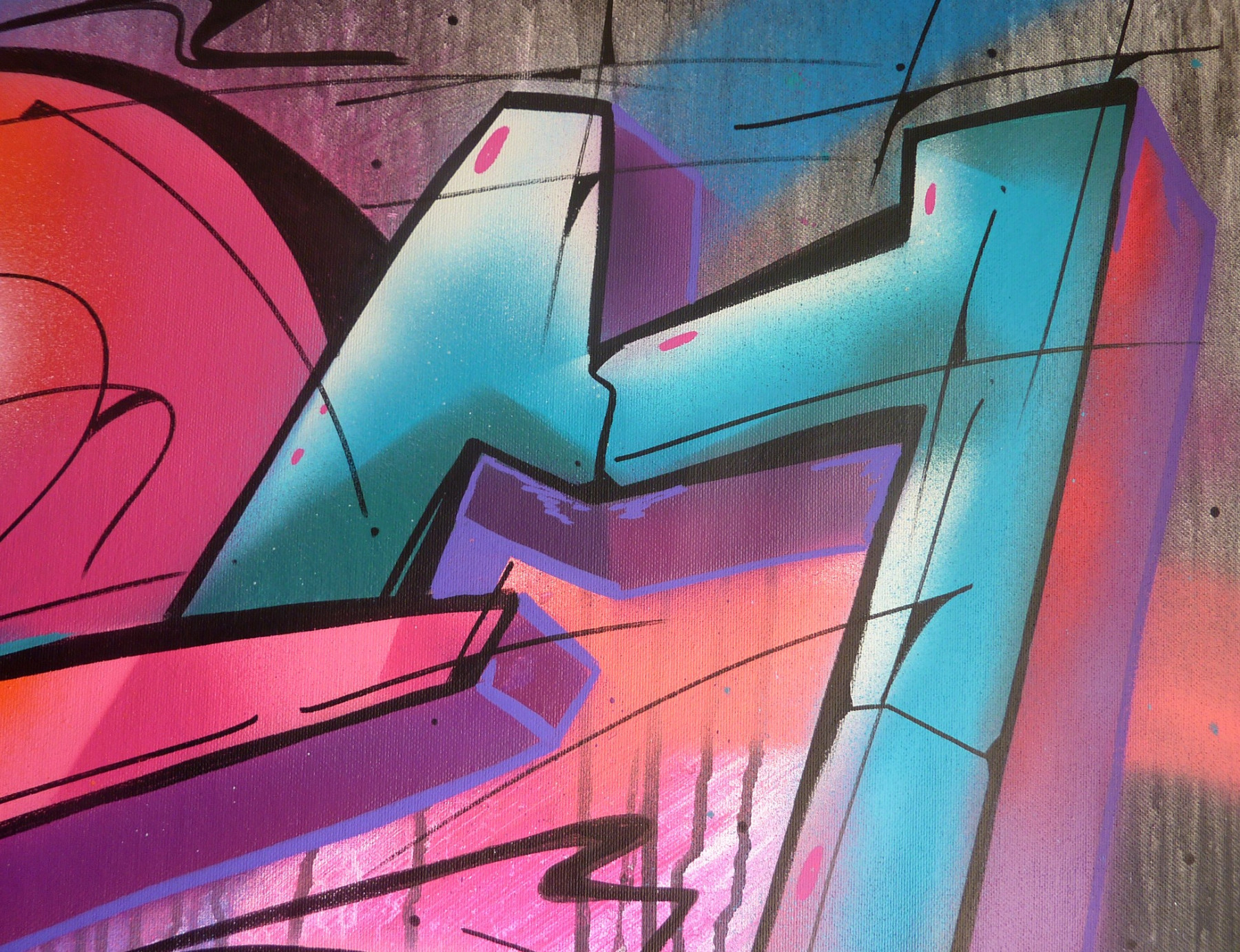 Saname, Trace n°2425, peinture - Galerie de vente et d’achat d’art contemporain en ligne Artalistic
