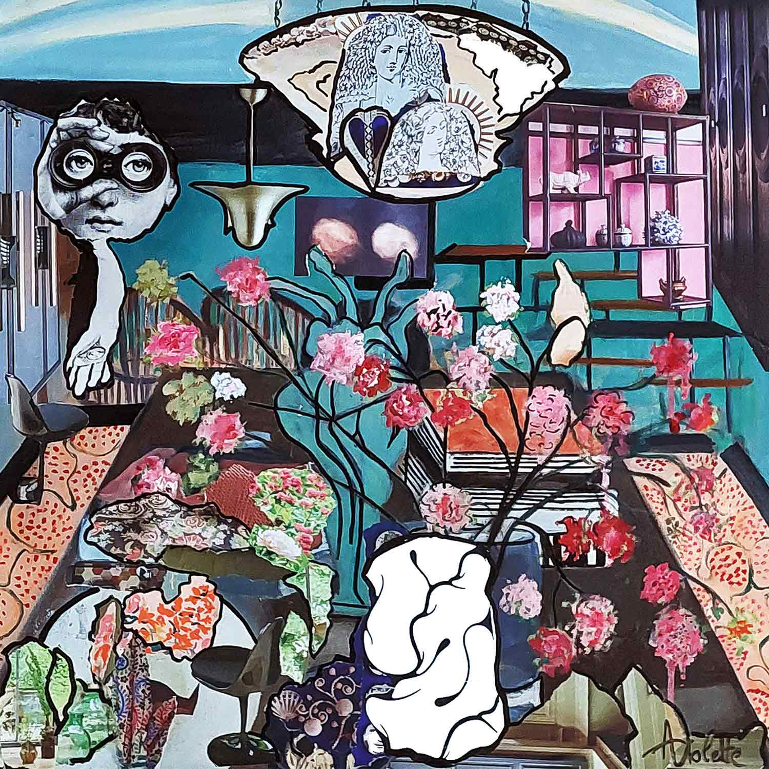 Anne-violette Goy, Intérieur Hotel de coulanges, Peinture - Galerie de vente et d’achat d’art contemporain en ligne Artalistic