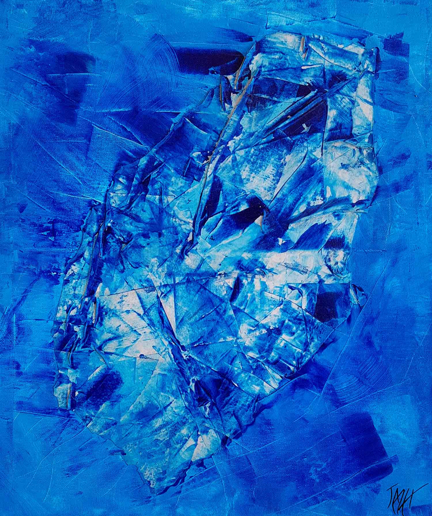 Huot Jean Marc, Deep blue crystal, Peinture - Galerie de vente et d’achat d’art contemporain en ligne Artalistic