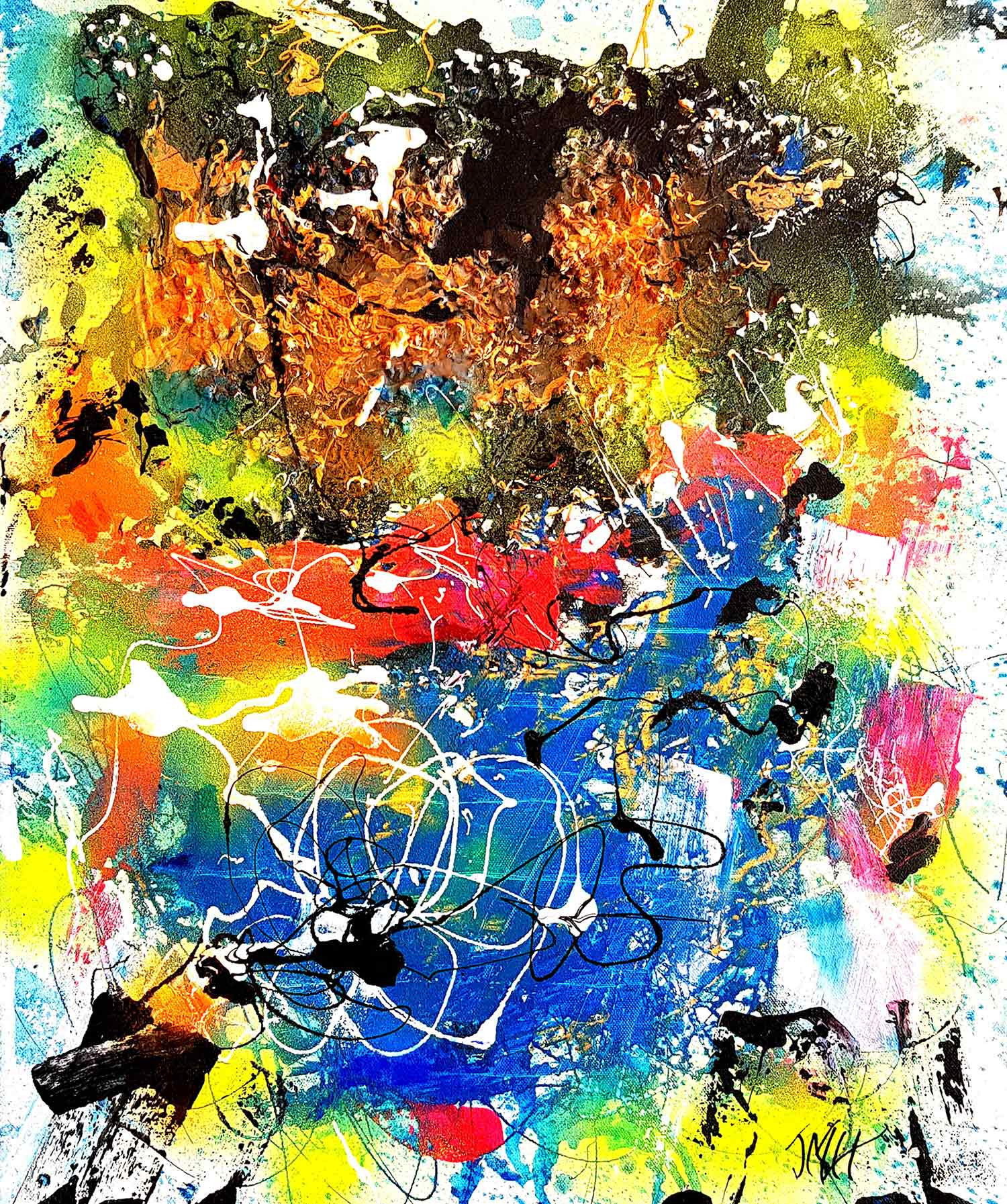Huot Jean Marc, Volcanic reef richness, Peinture - Galerie de vente et d’achat d’art contemporain en ligne Artalistic