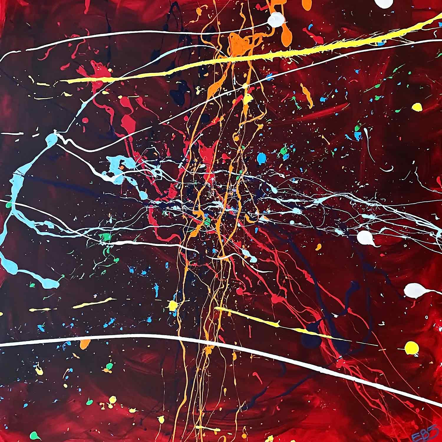 EB5, Et si le soleil était rouge ?, Peinture - Galerie de vente et d’achat d’art contemporain en ligne Artalistic